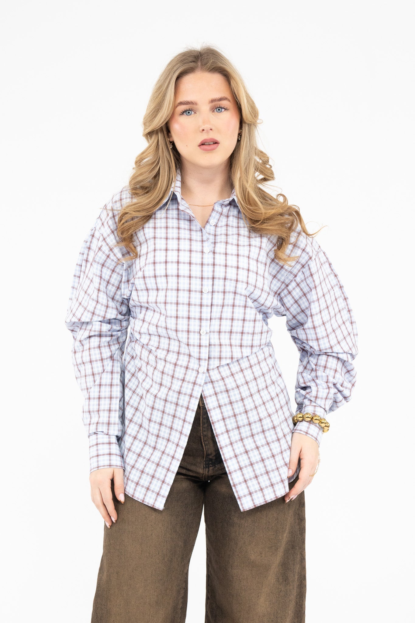 Relaxed Checked Blouse