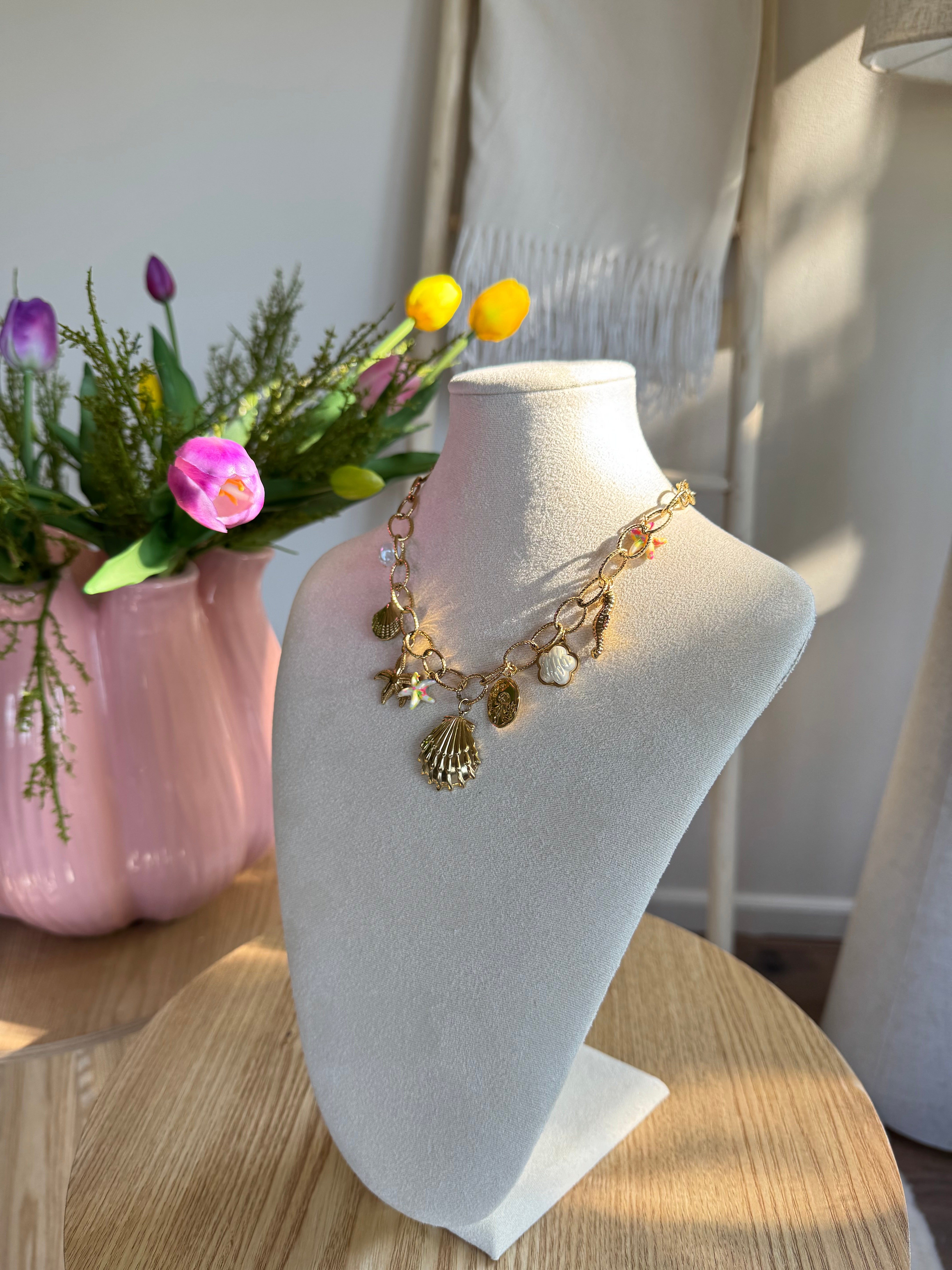 Oceanic charm necklace