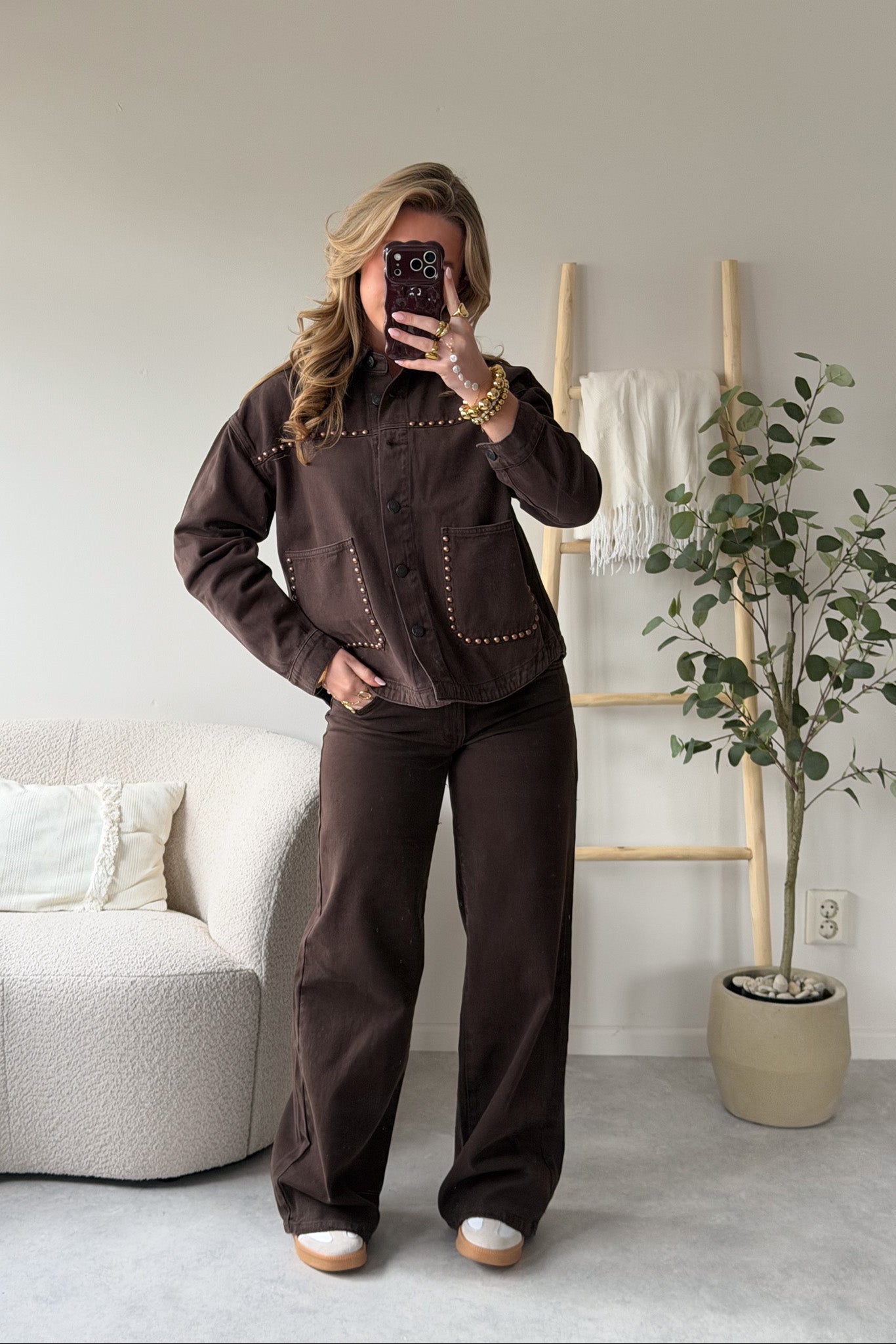 Statement Stud Denim Jacket