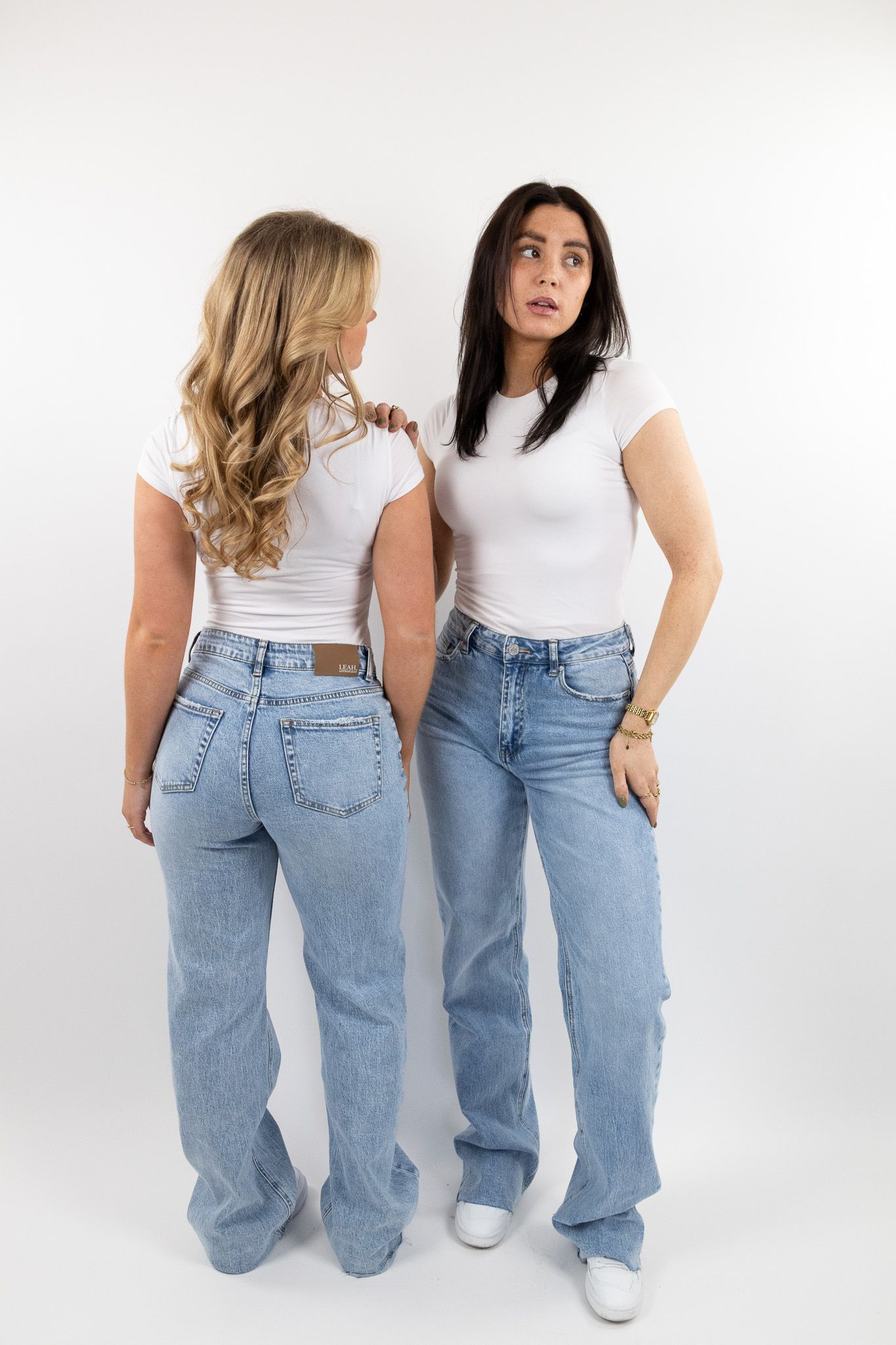 Leah wide leg jeans - stretch