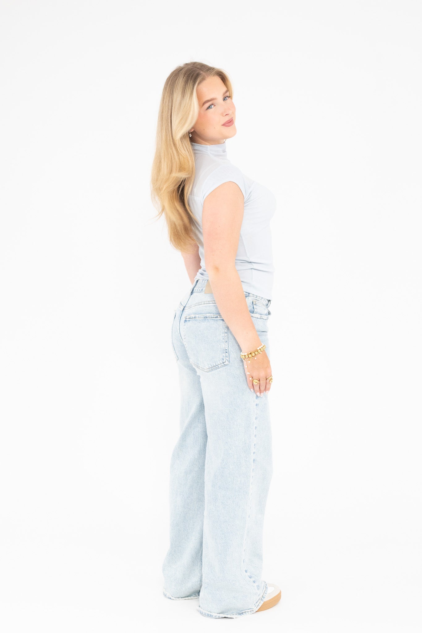 Mesh High Neck Top