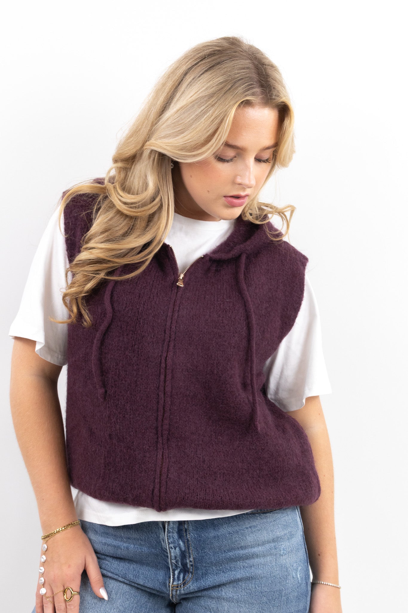 Comfy Hooded Knit Vest