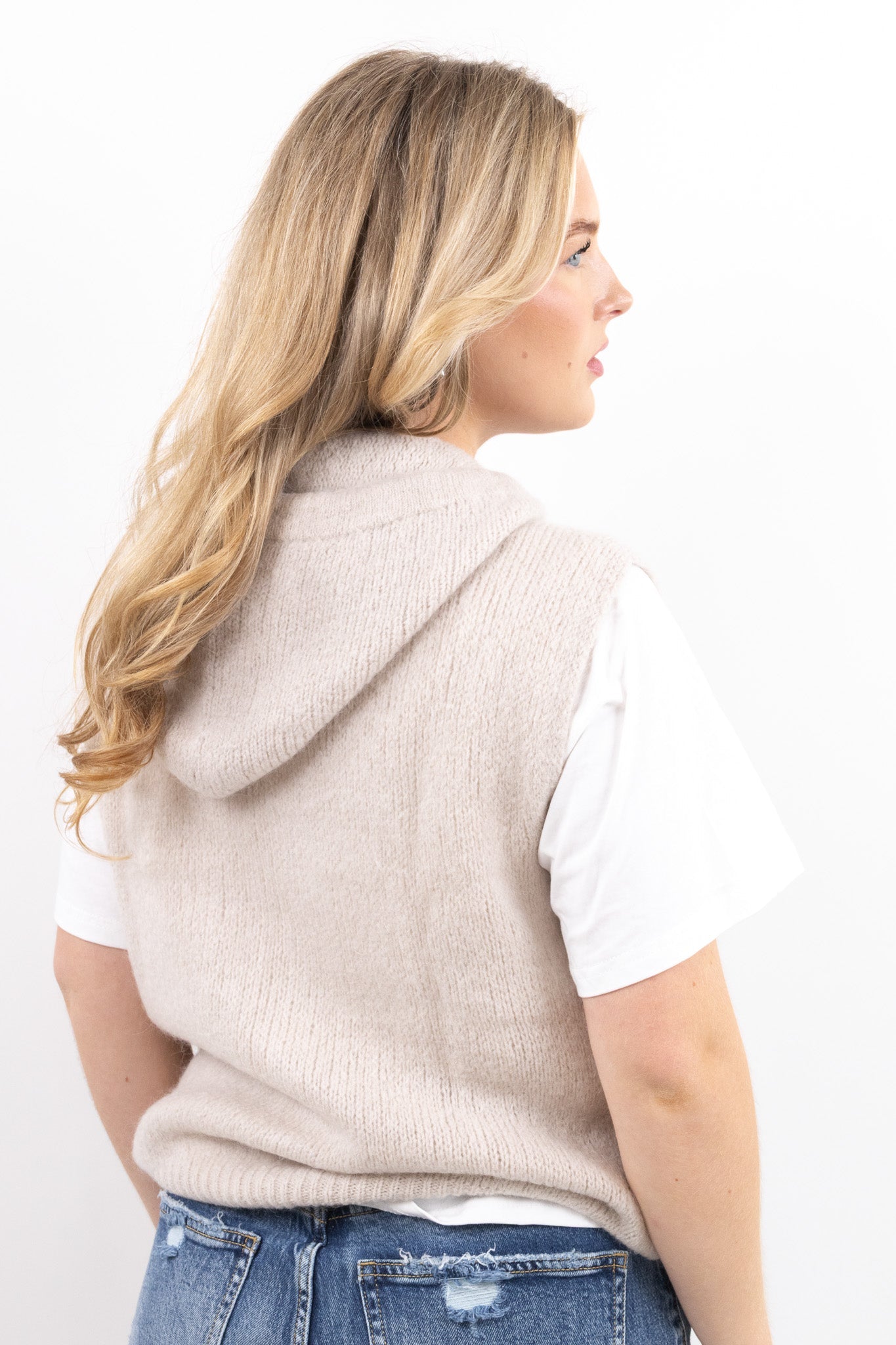 Comfy Hooded Knit Vest