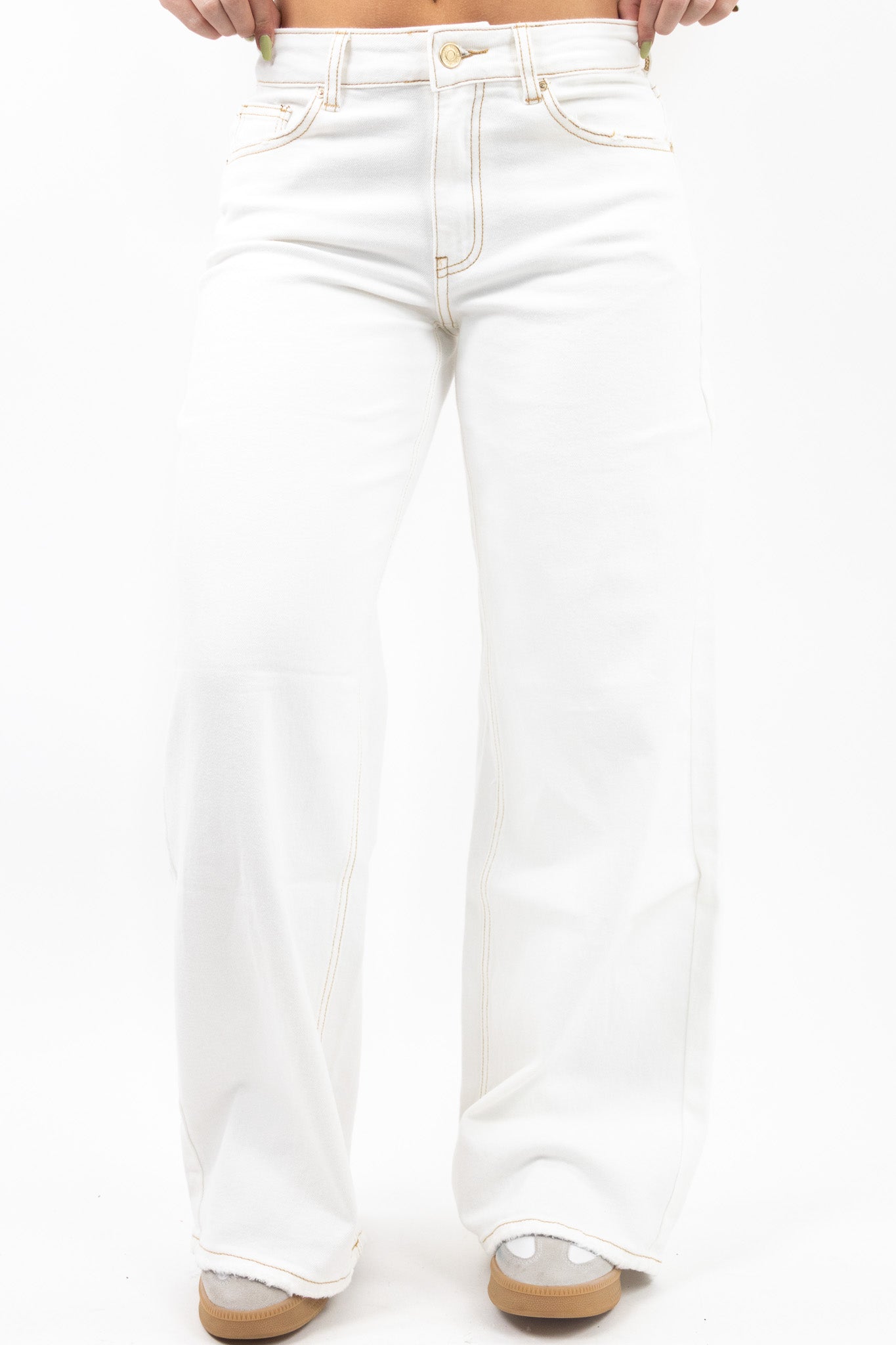 Baggy Fit Wide Jeans - Stretch