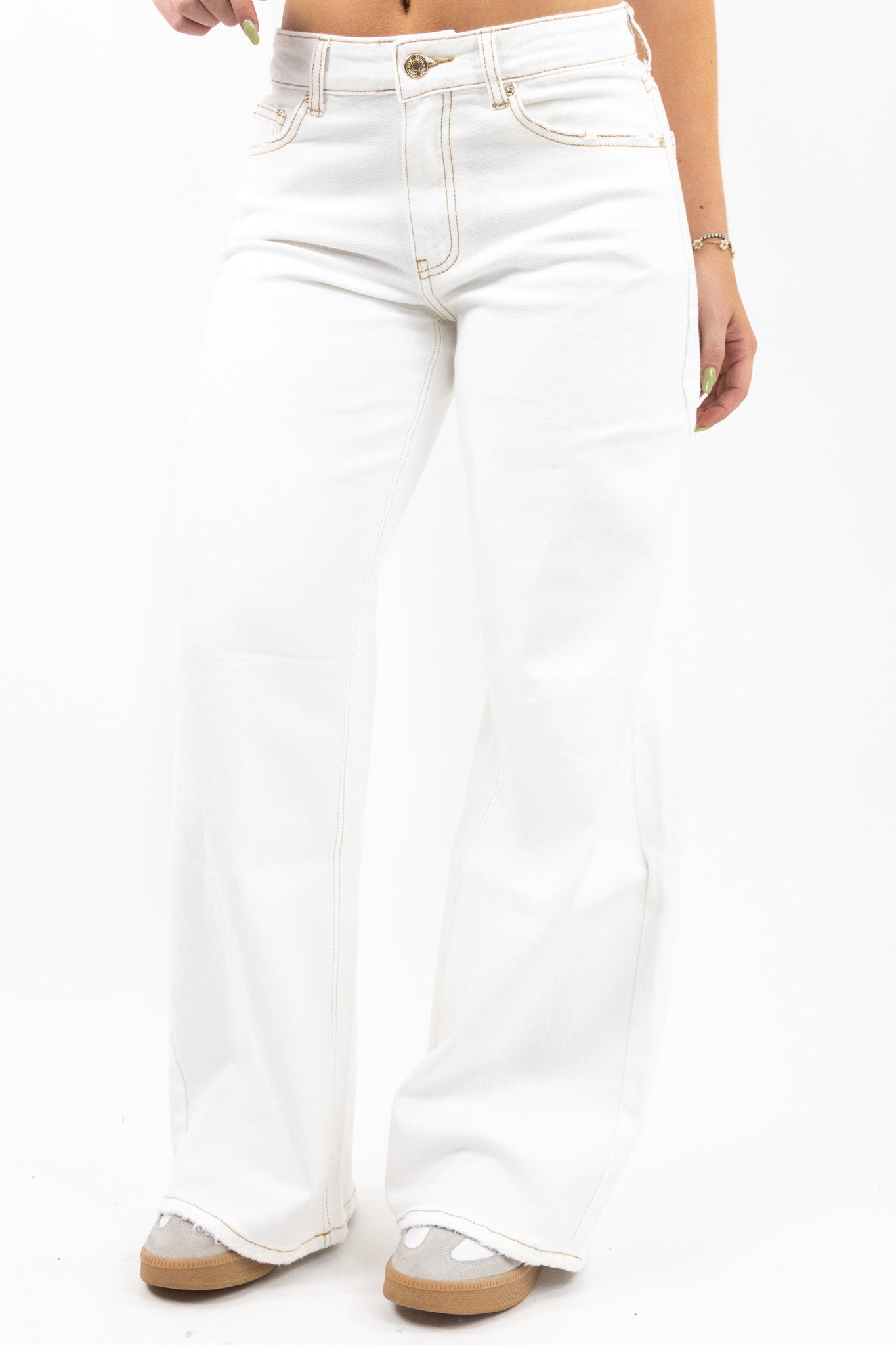 Baggy Fit Wide Jeans - Stretch
