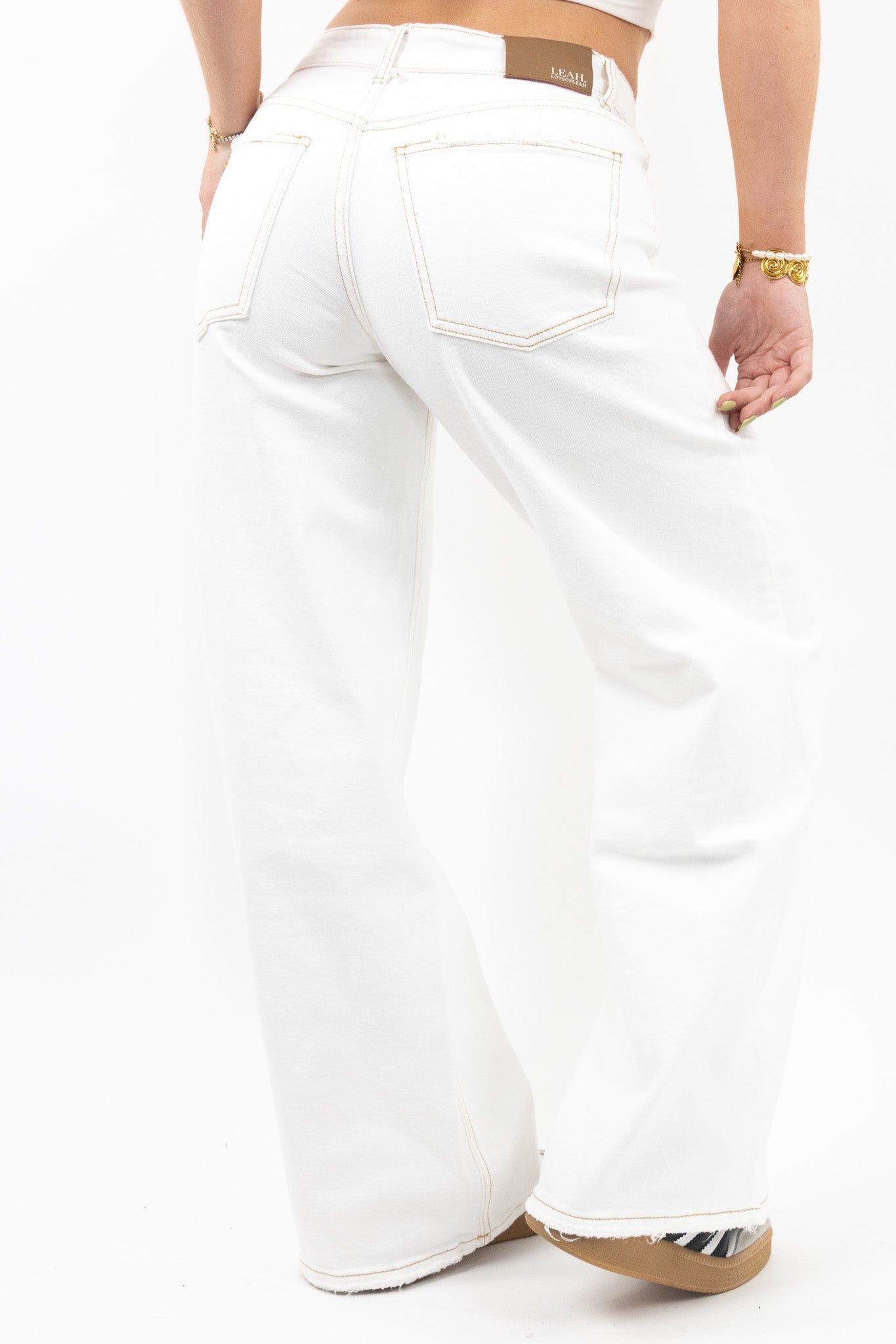 Baggy Fit Wide Jeans - Stretch