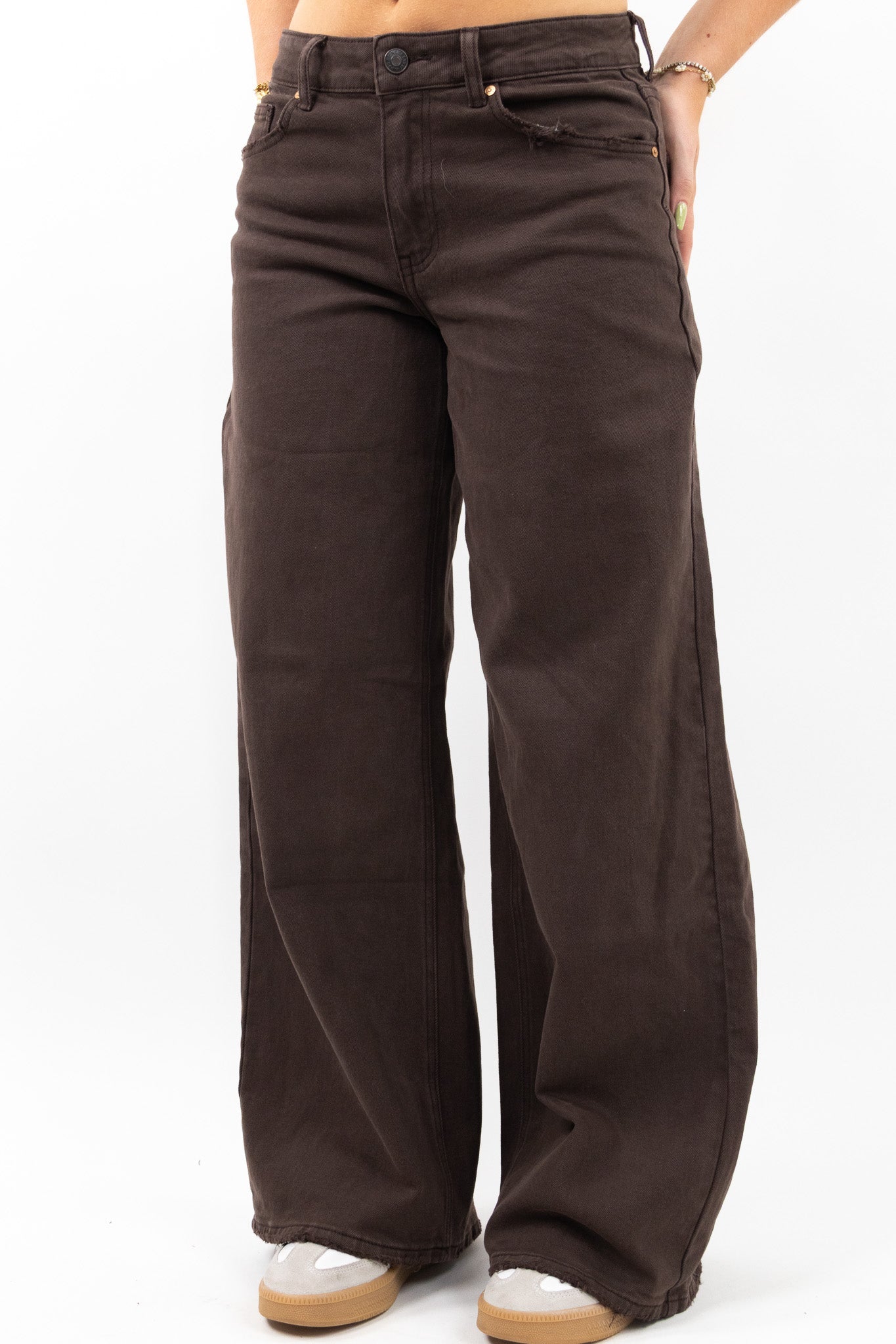 Baggy Fit Wide Jeans - Stretch