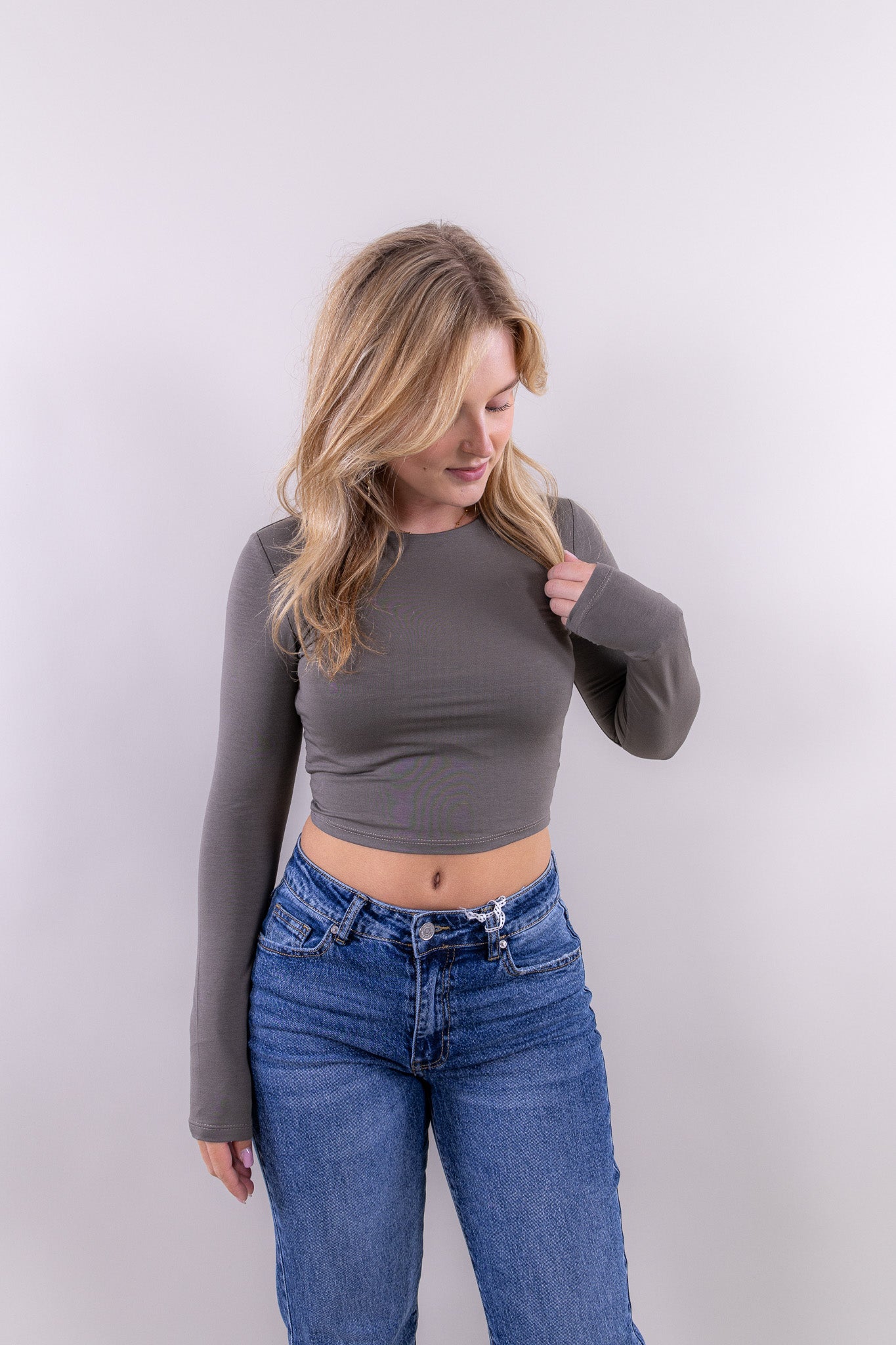 Leah essential top - Cropped long sleeve