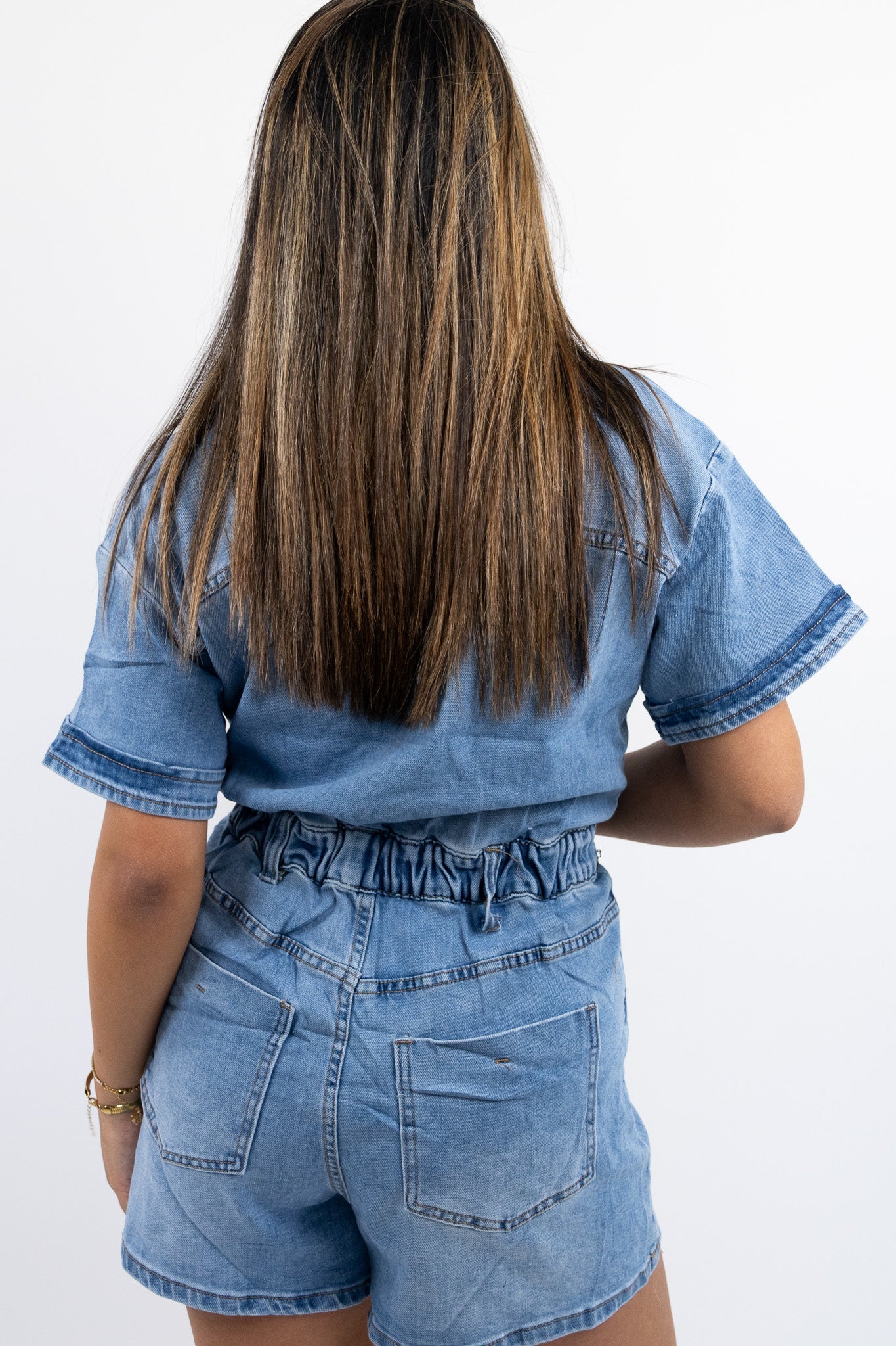 Bodine denim playsuit