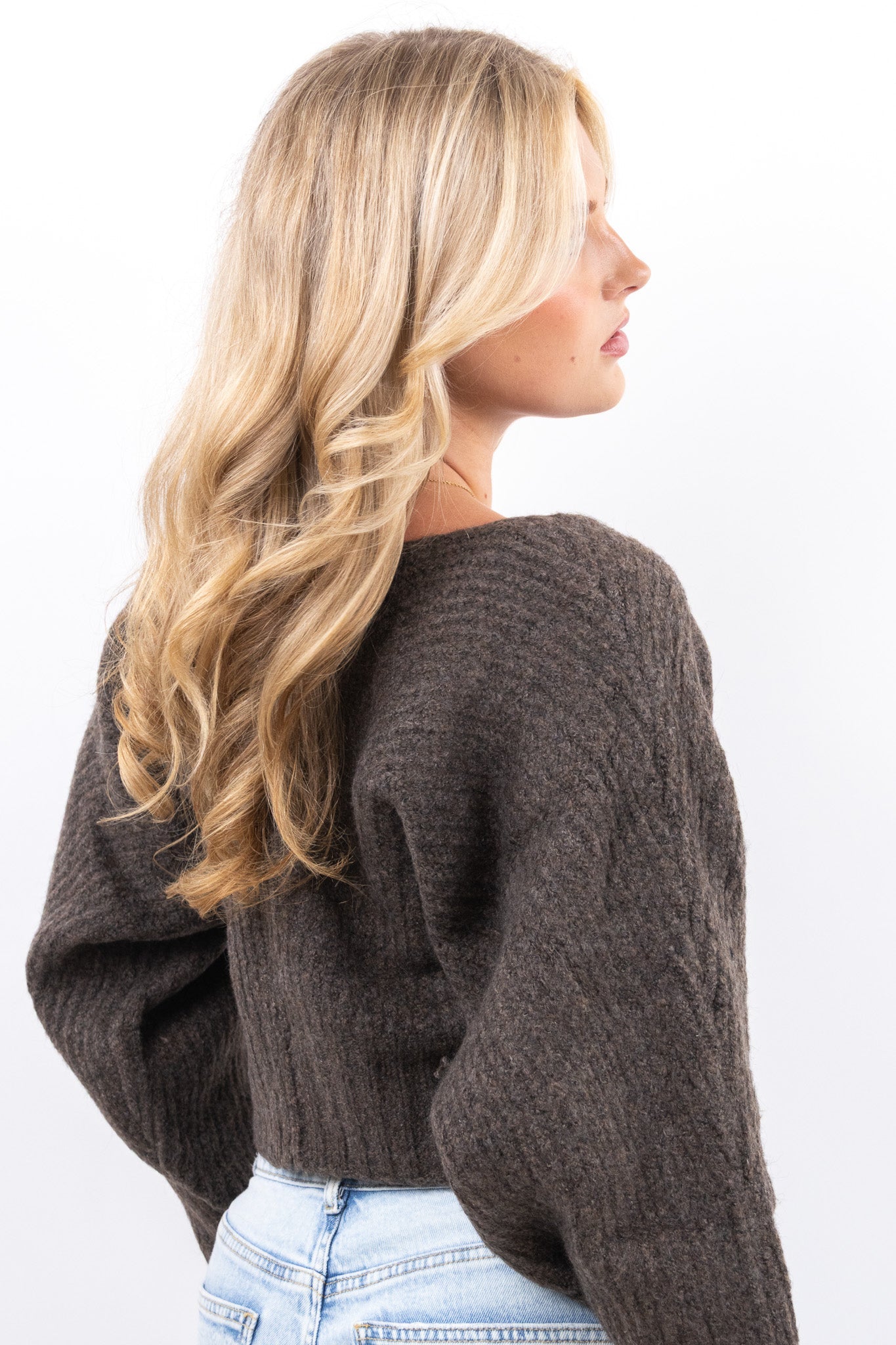 Cropped Chain Cardigan