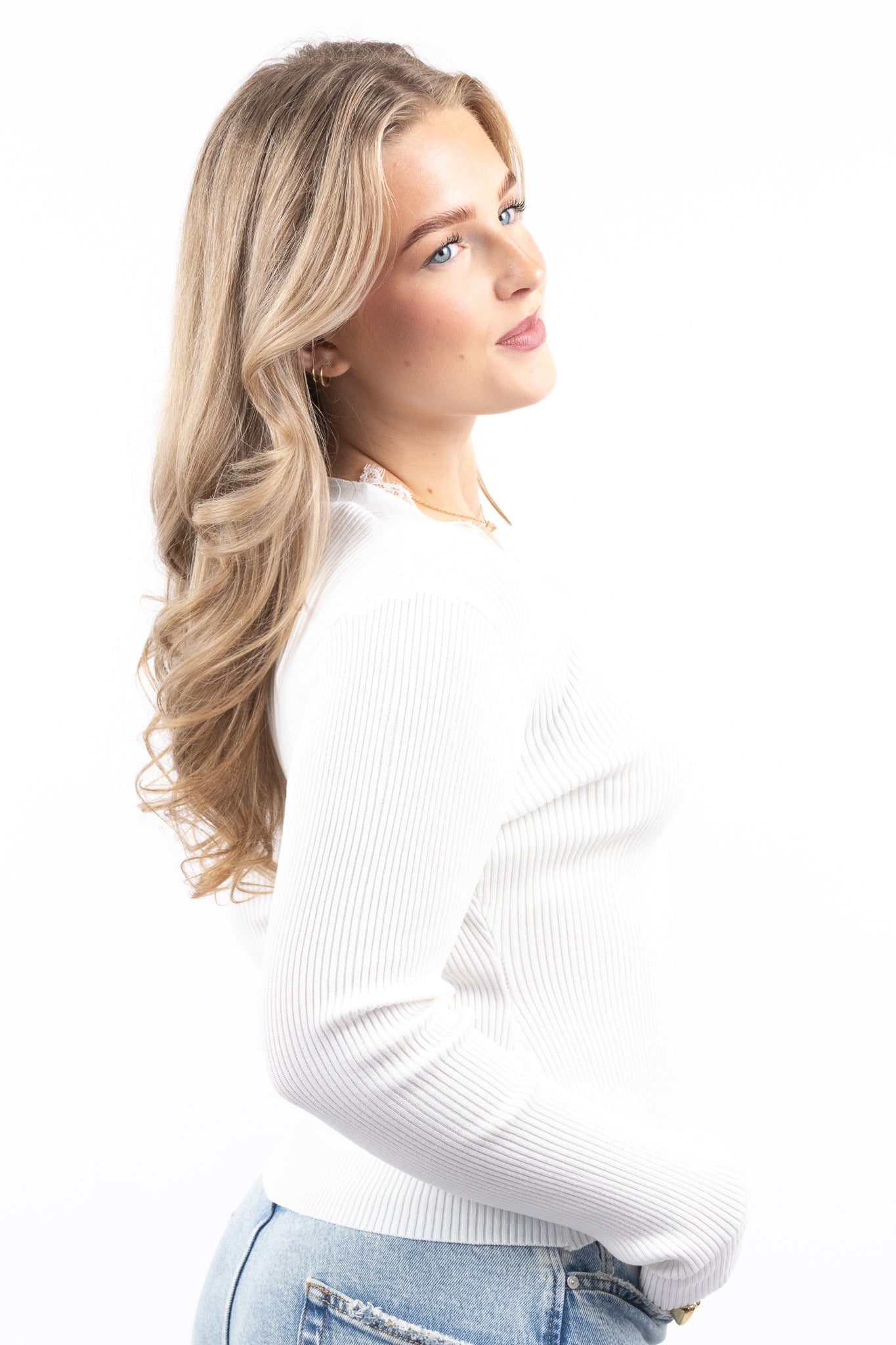 Lace V Neck Cardigan