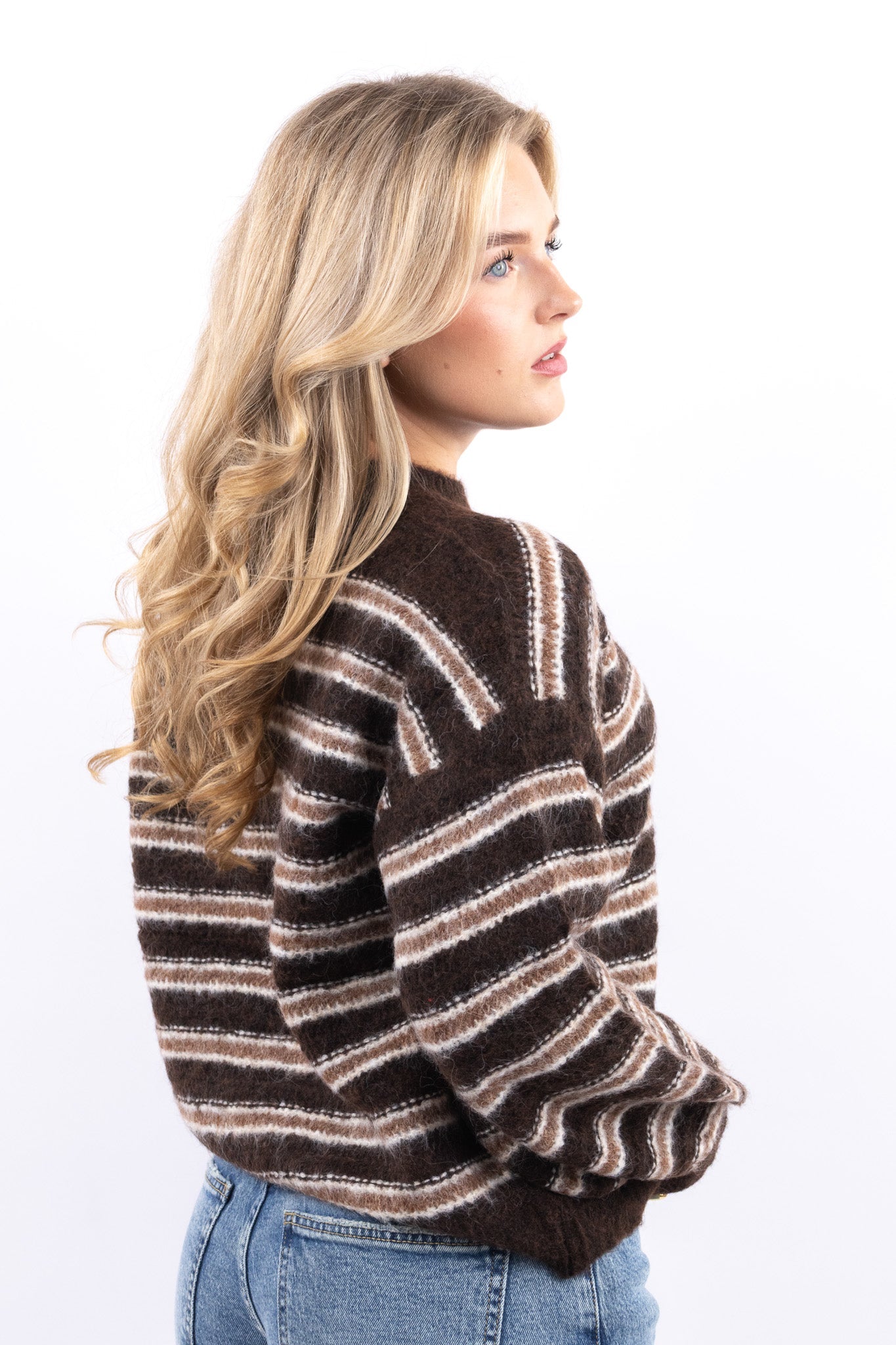 Fuzzy Striped Sweater