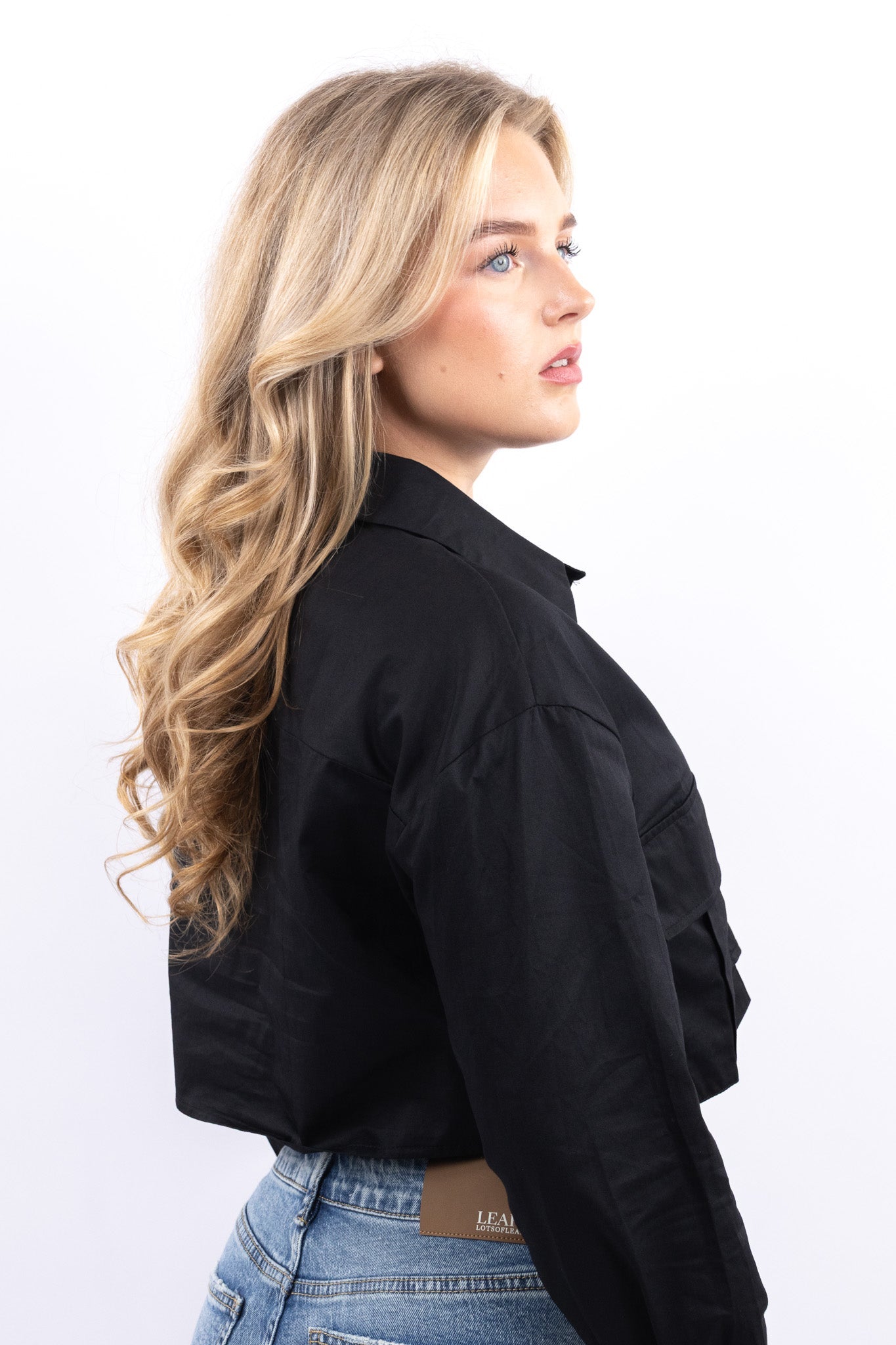 Cropped Pocket Blouse