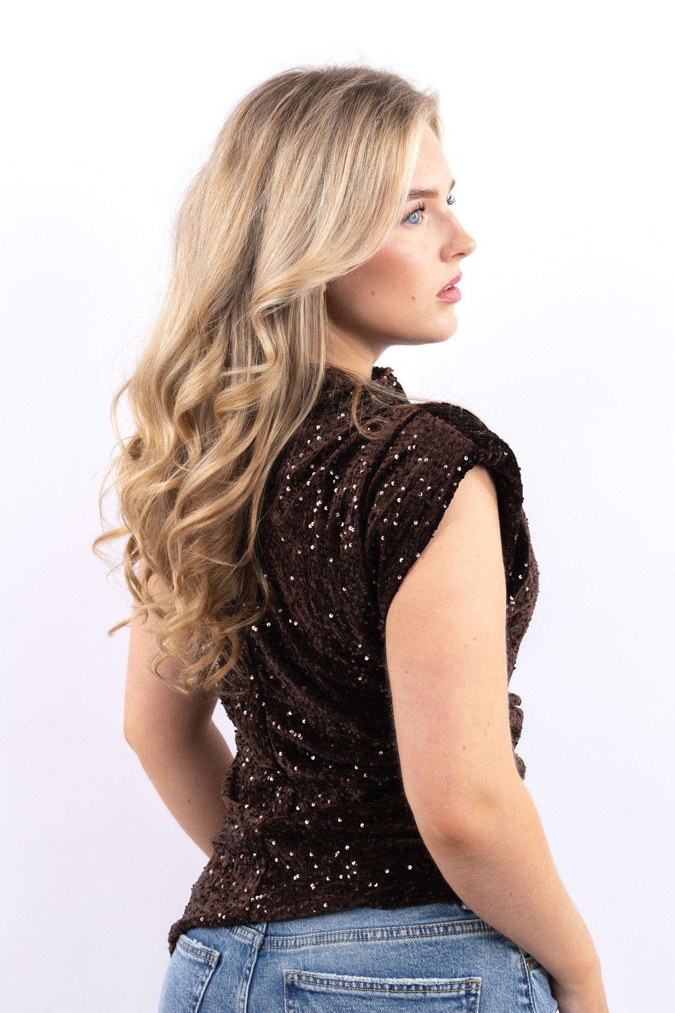 Sparkle High Neck Top