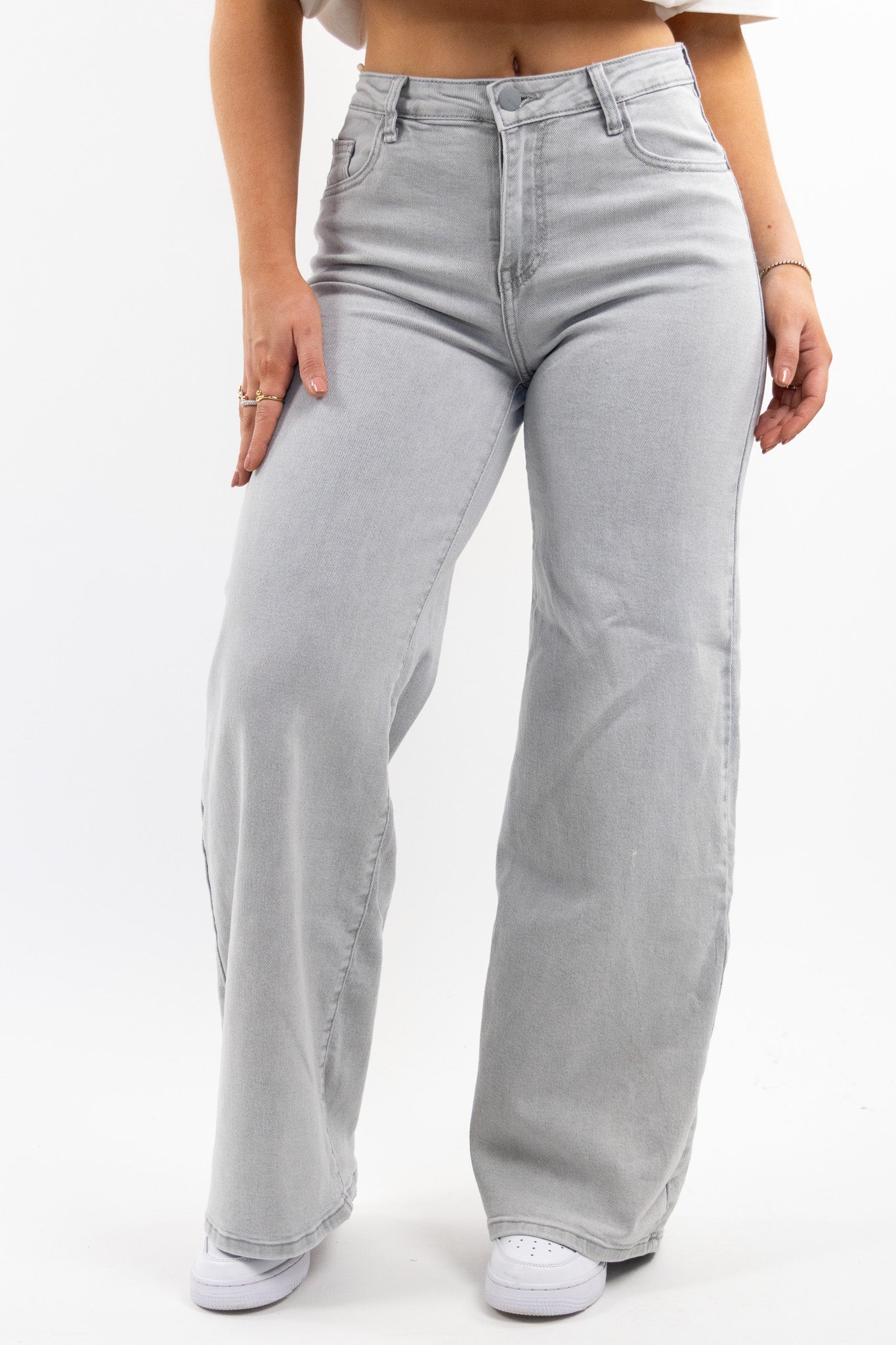 Noor wide leg jeans - stretch