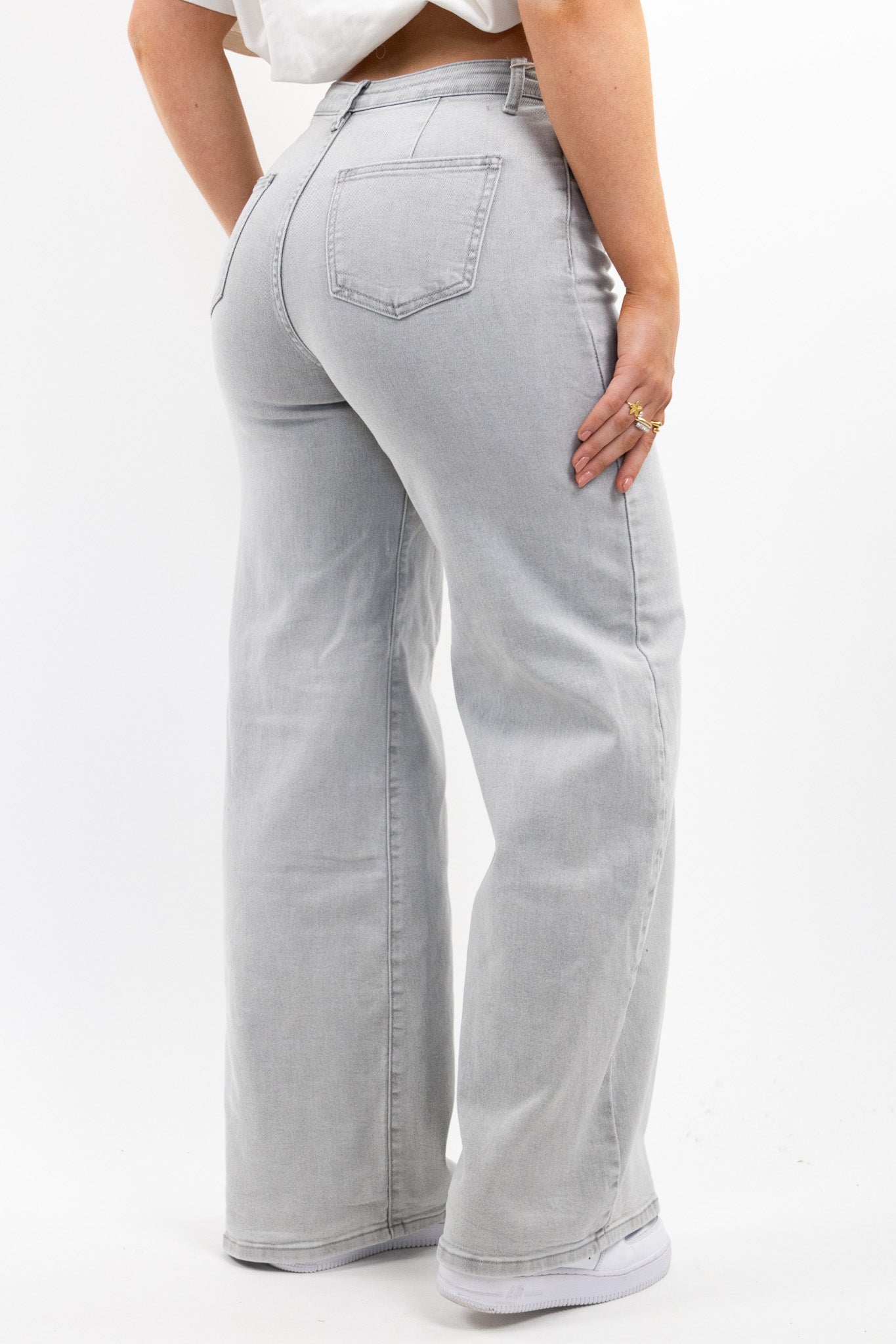 Noor wide leg jeans - stretch