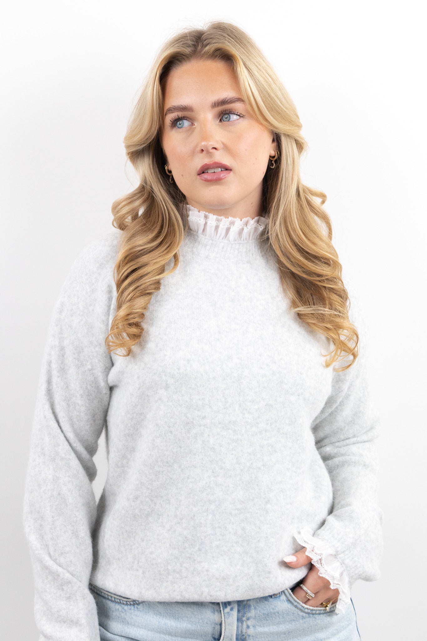 Soft Lace Detail Knit