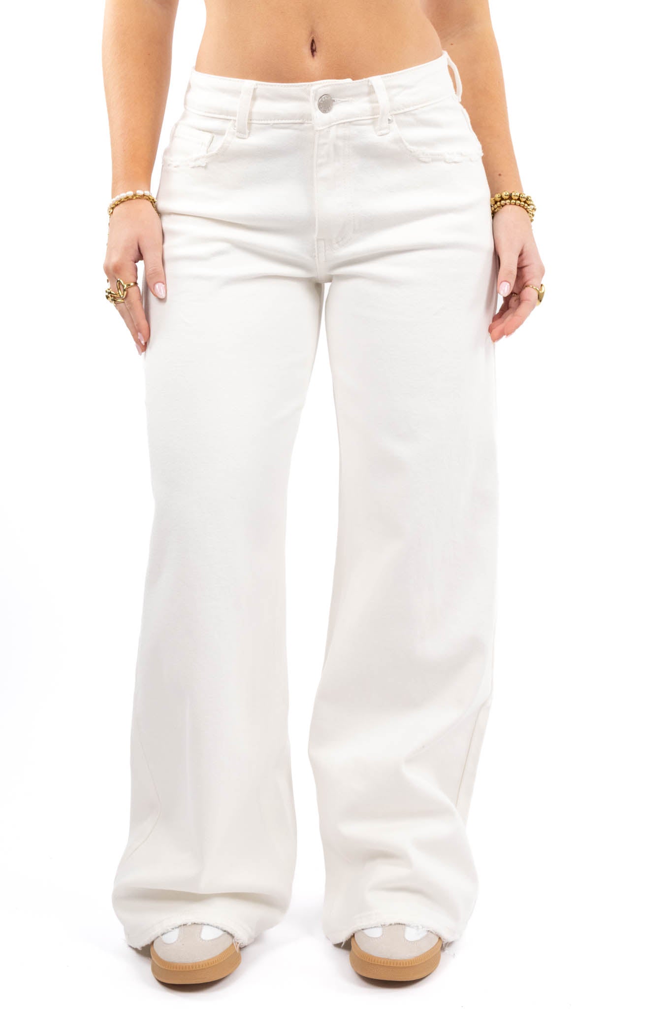 Baggy Fit Wide Jeans - Stretch