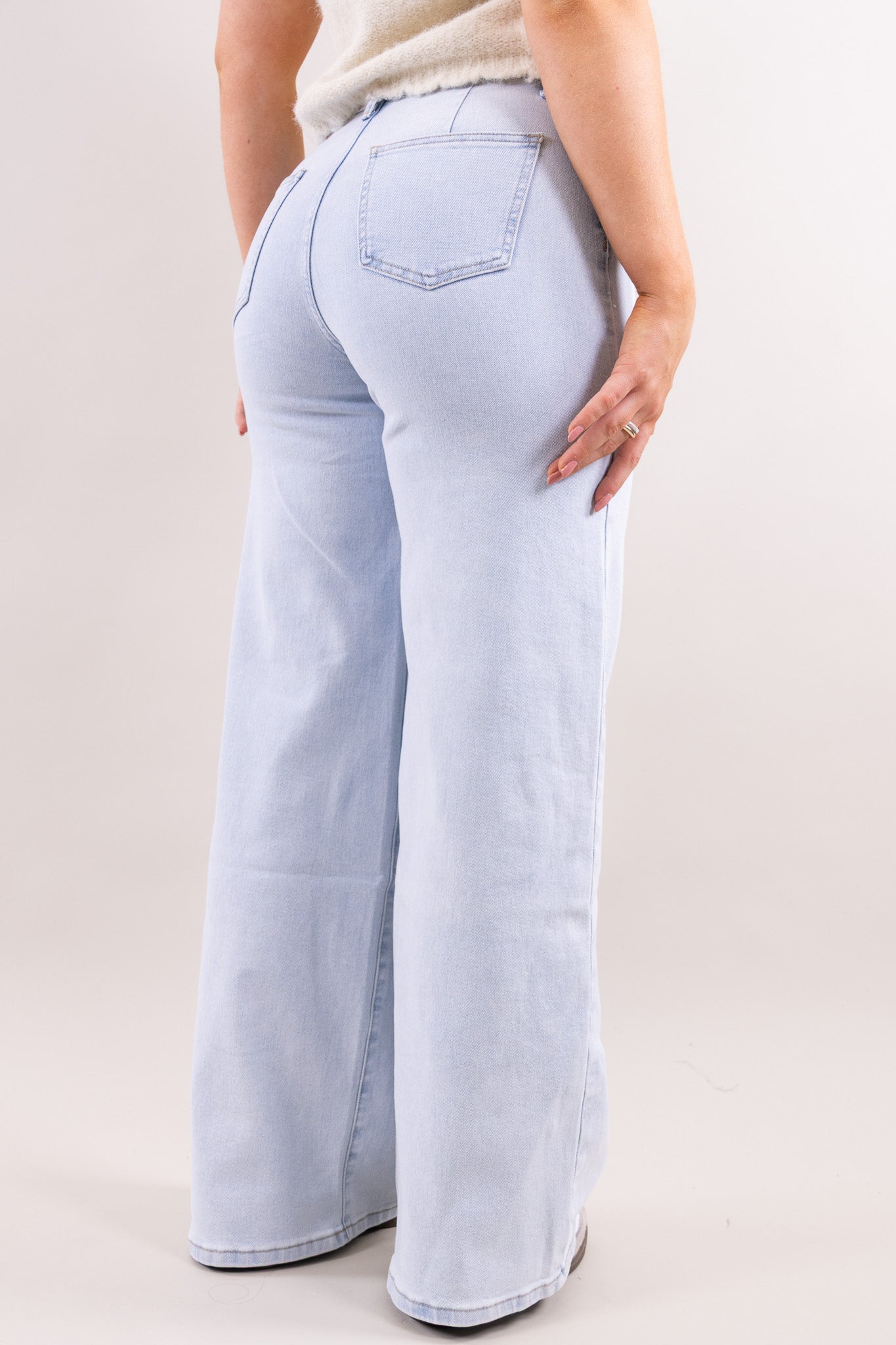 Noor wide leg jeans - stretch