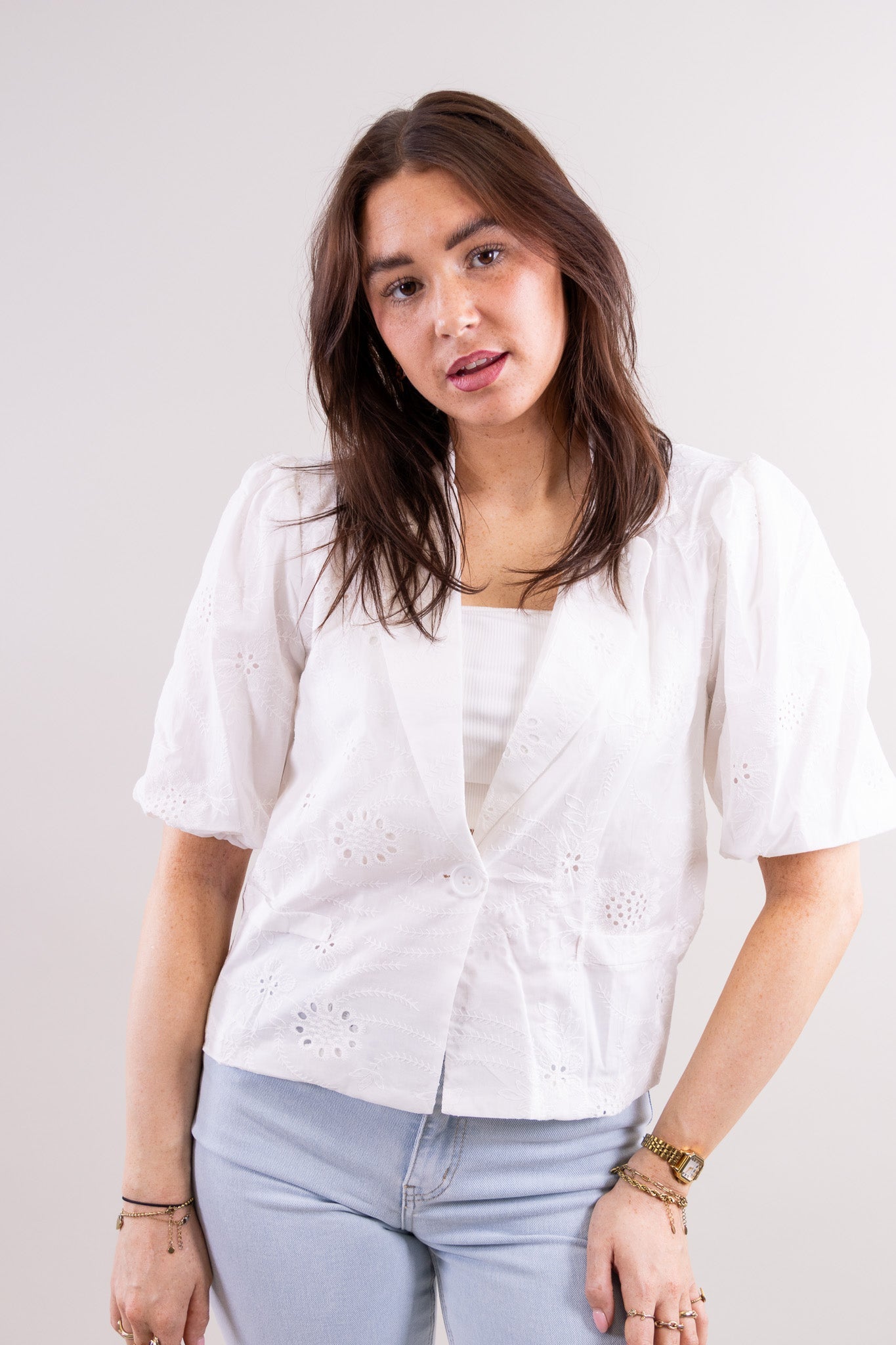 Bibi broderie blazer