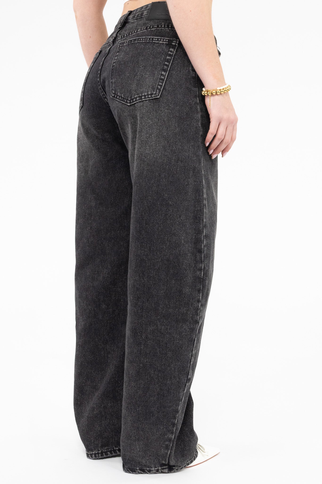 Washed Wide Leg Jeans