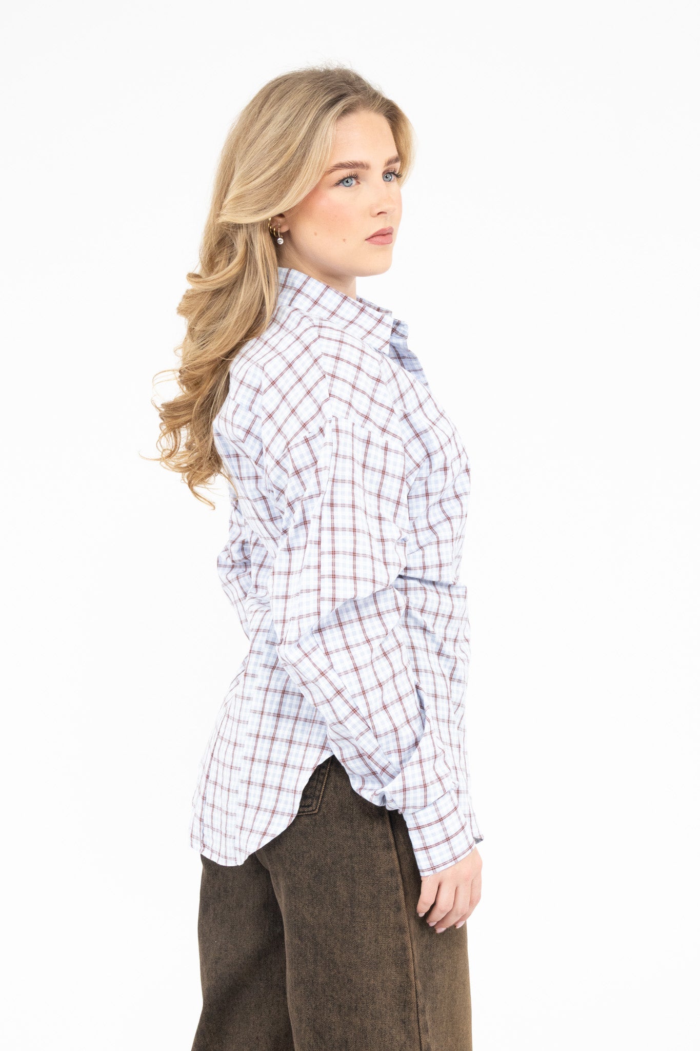 Relaxed Checked Blouse
