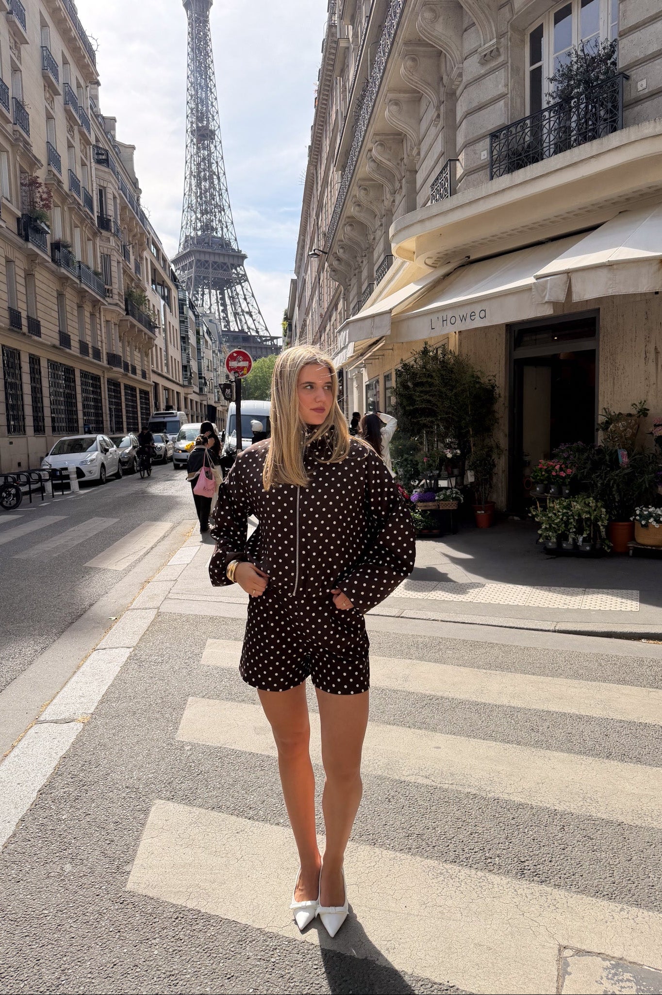 Polka Dot Jacket - Brown
