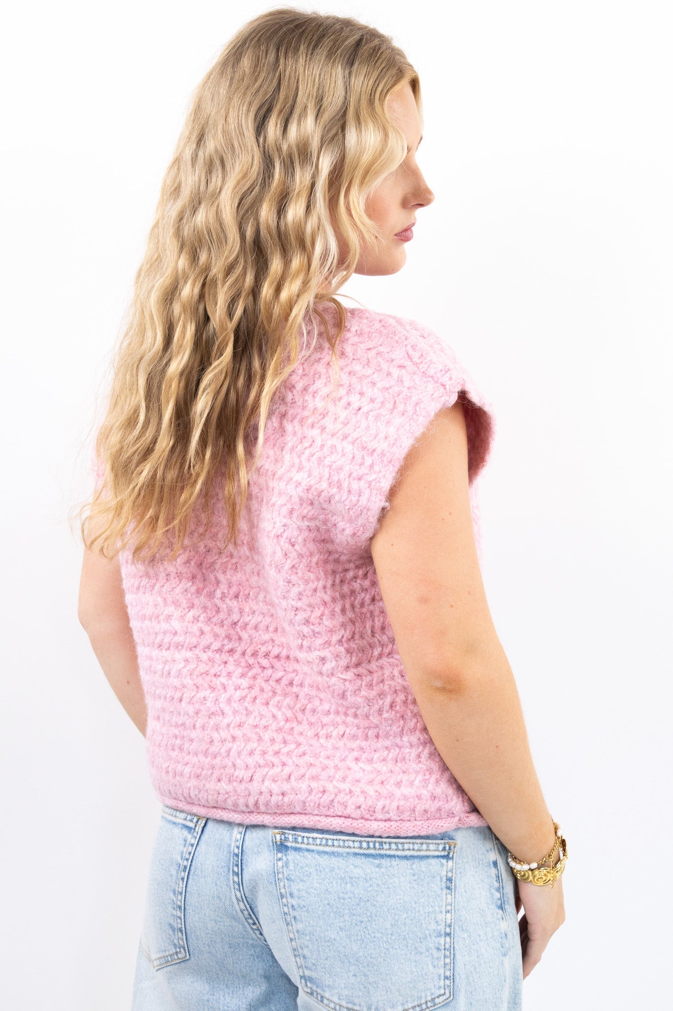 Chunky Knit Button Vest