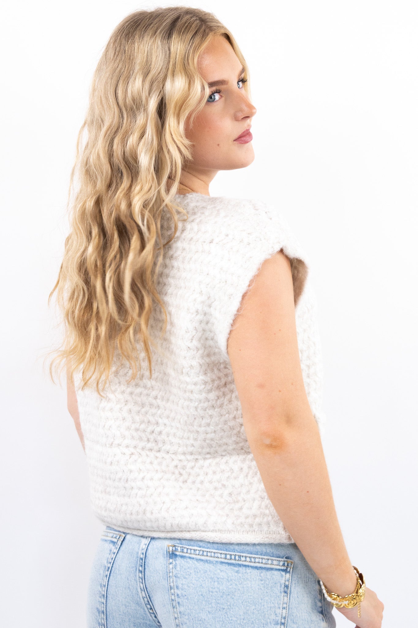 Chunky Knit Button Vest