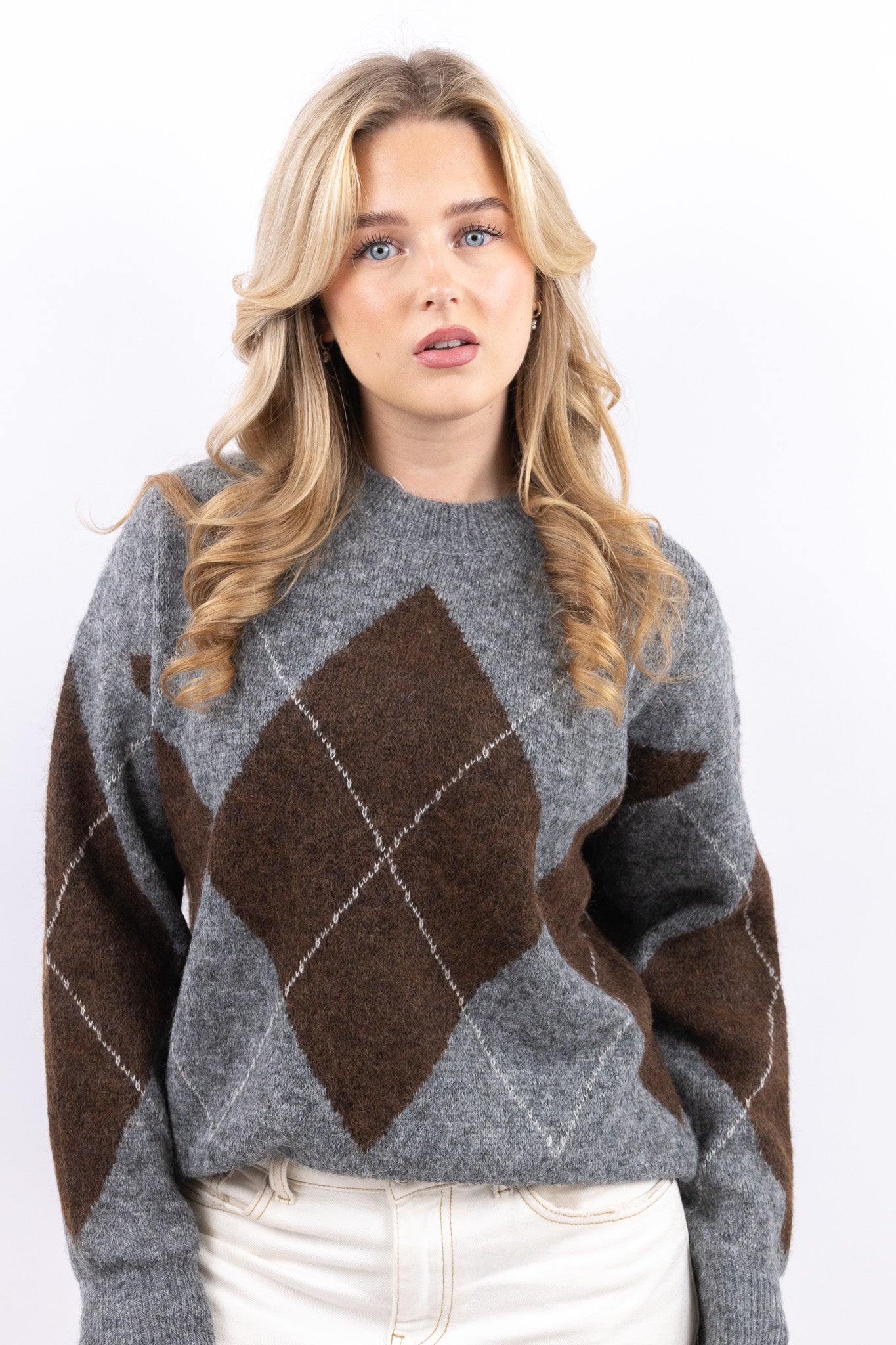 Argyle Knit Sweater