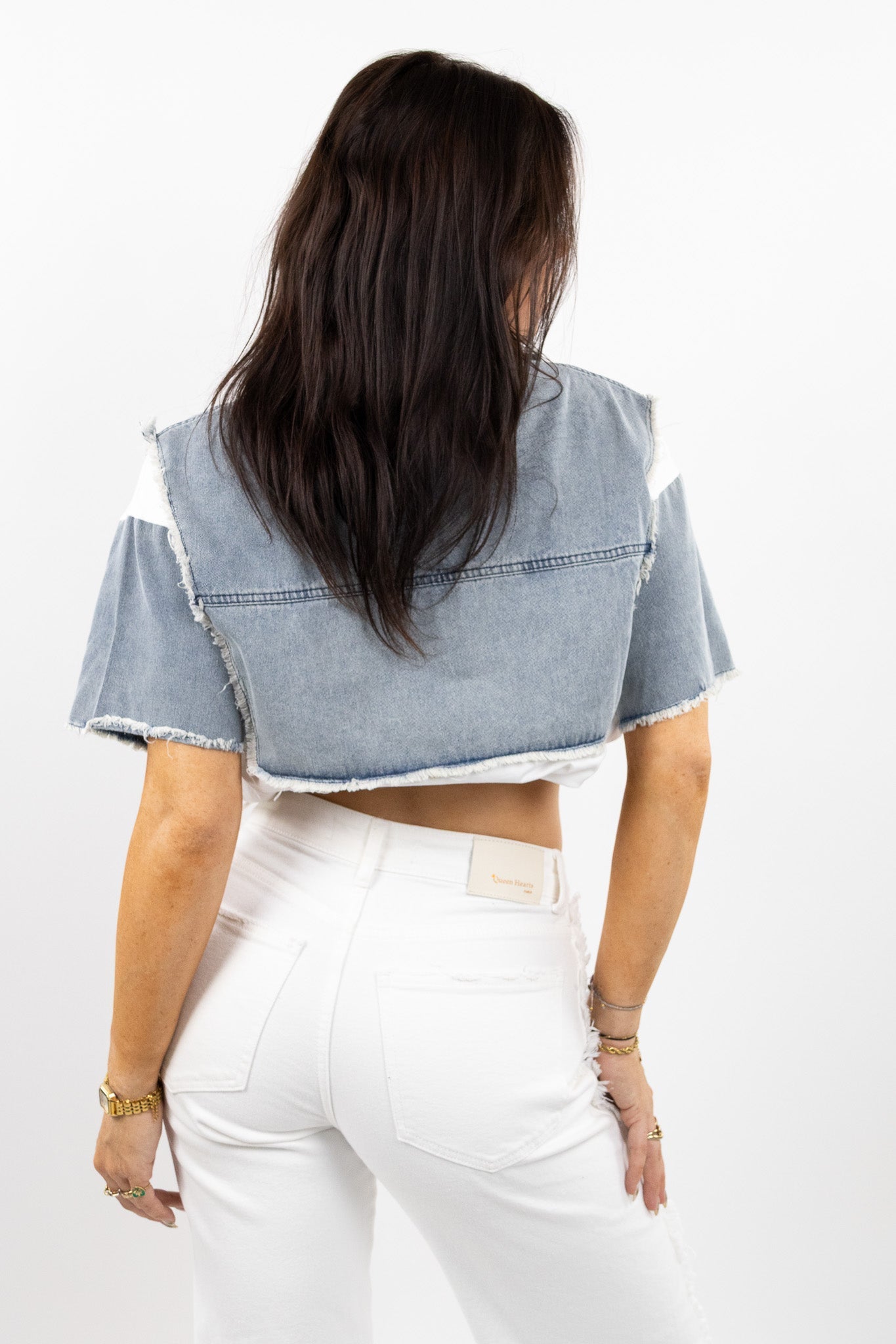 Denim Overlay Tee