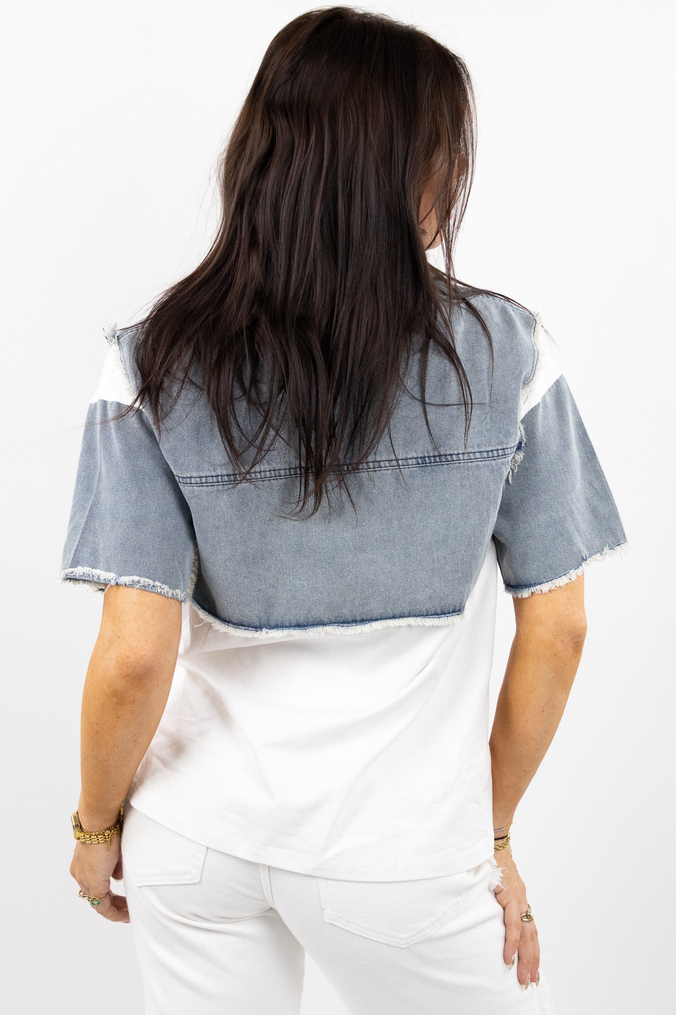 Denim Overlay Tee