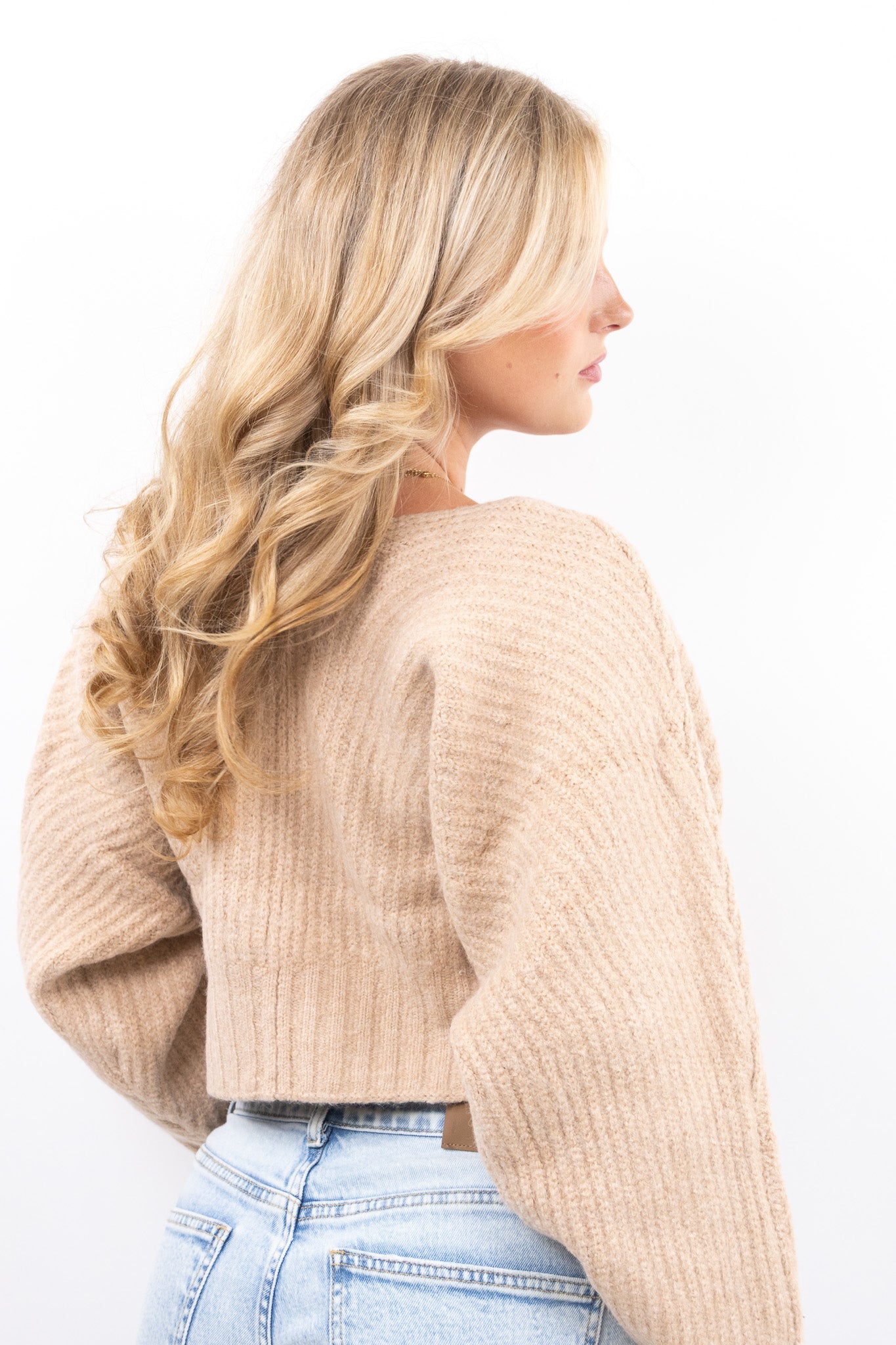 Cropped Chain Cardigan