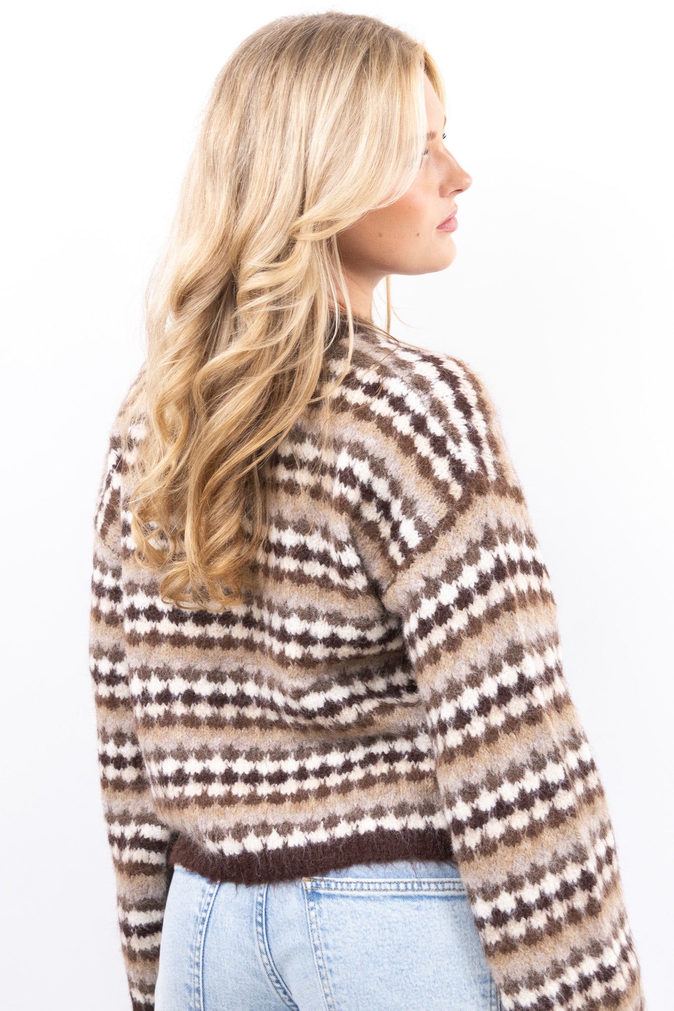 Striped Fuzzy Sweater