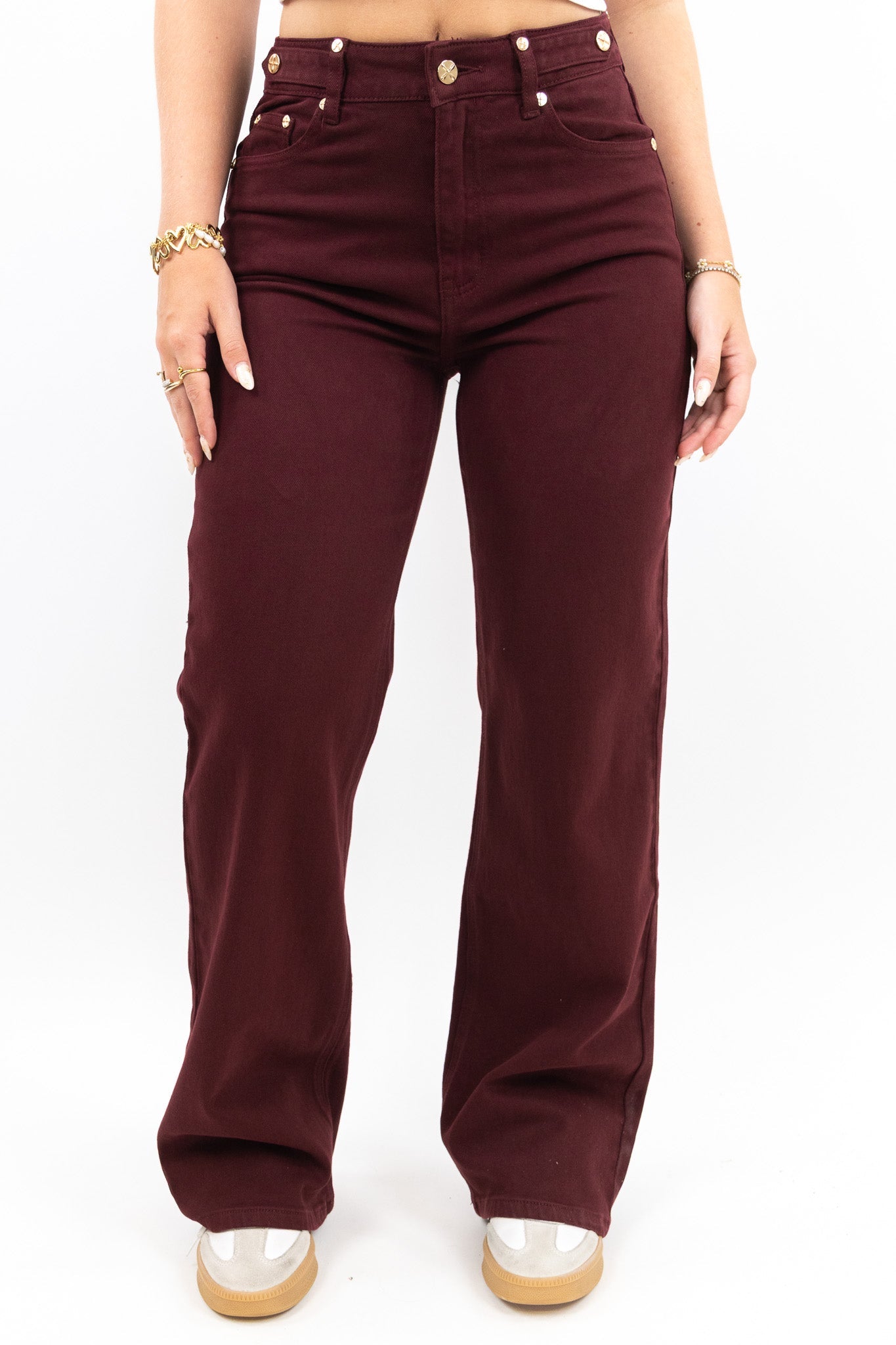 Wine Toned Wide Leg