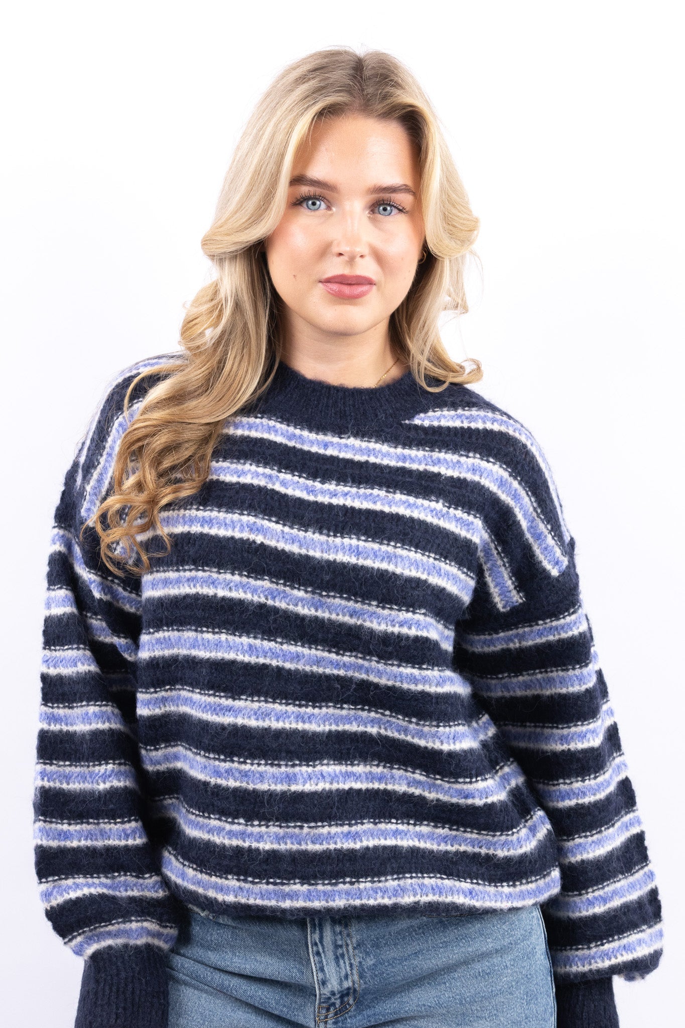 Fuzzy Striped Sweater