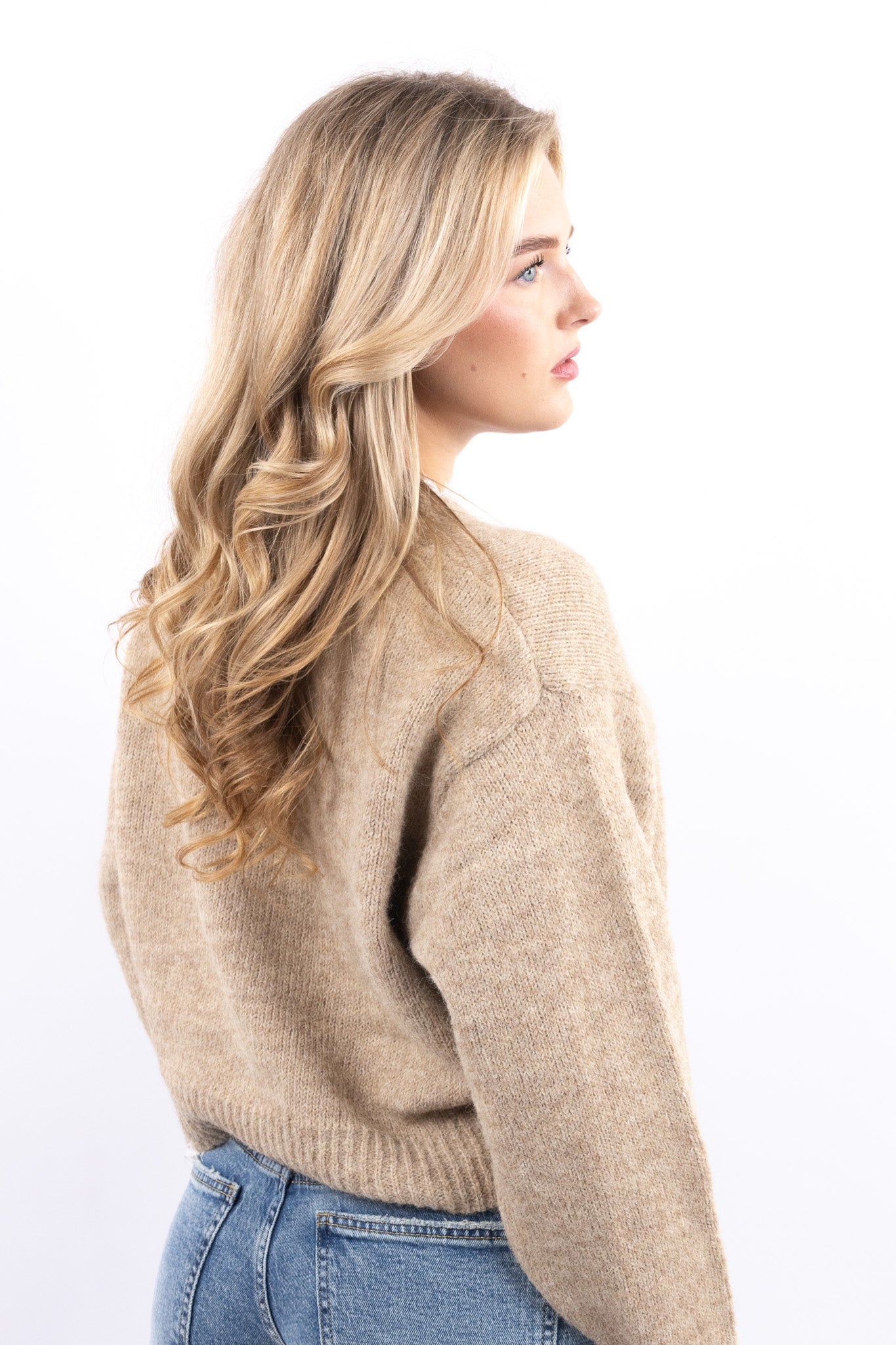 Cropped Lace Sweater