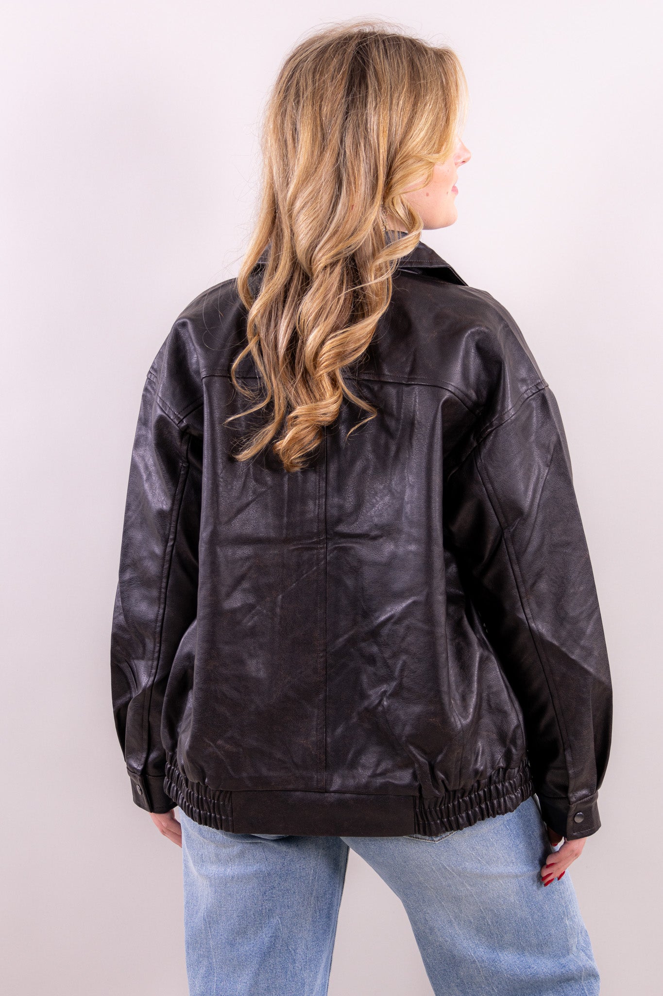 Jade Leder Look Jacke