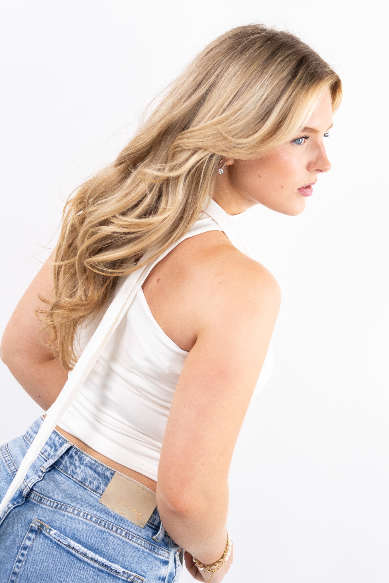 One Shoulder Scarf Top