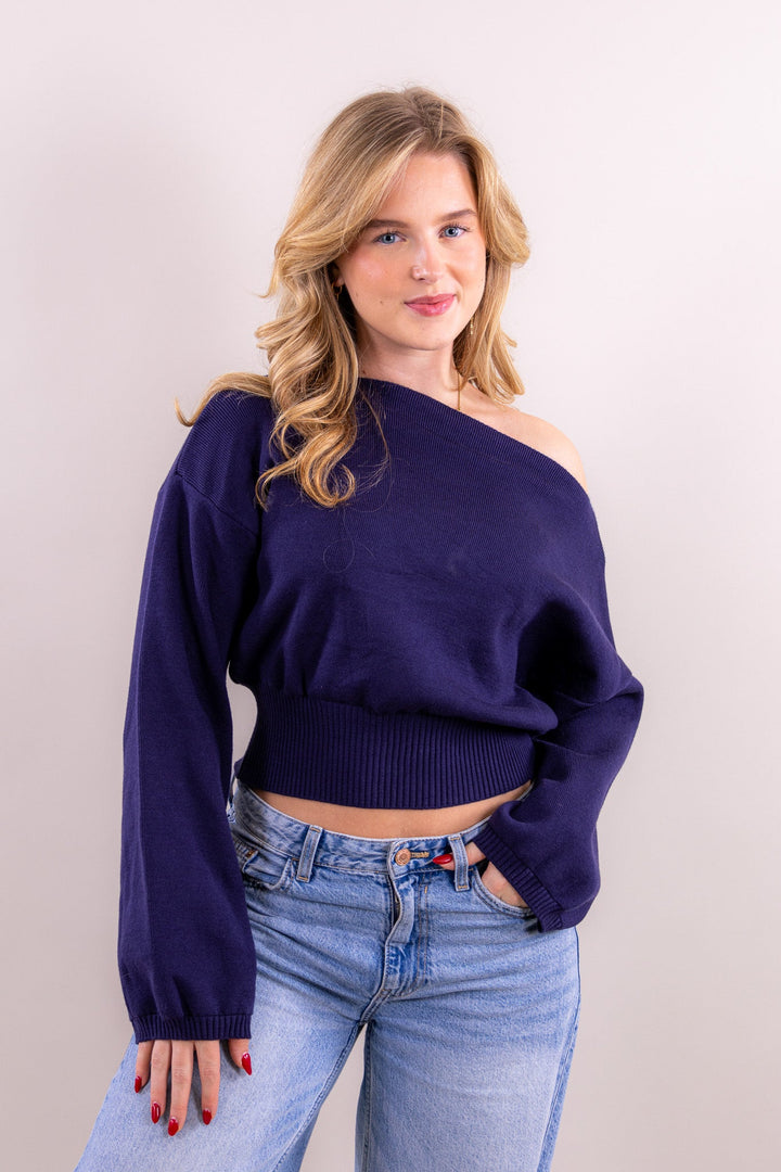Lois One Shoulder Strickpullover