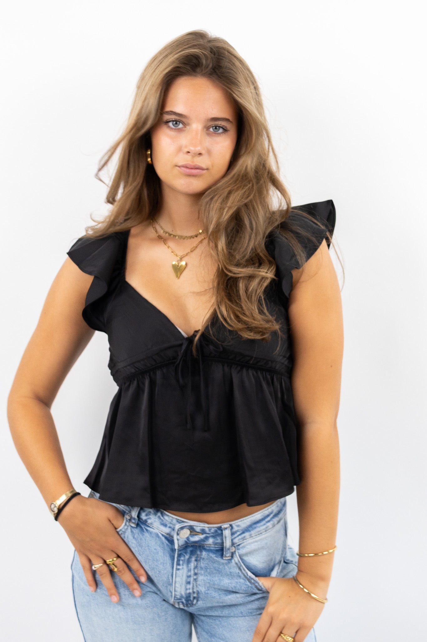 Ruffle Tie Top