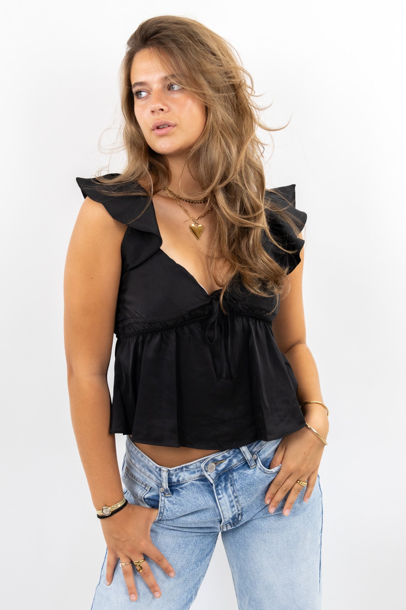 Ruffle Tie Top