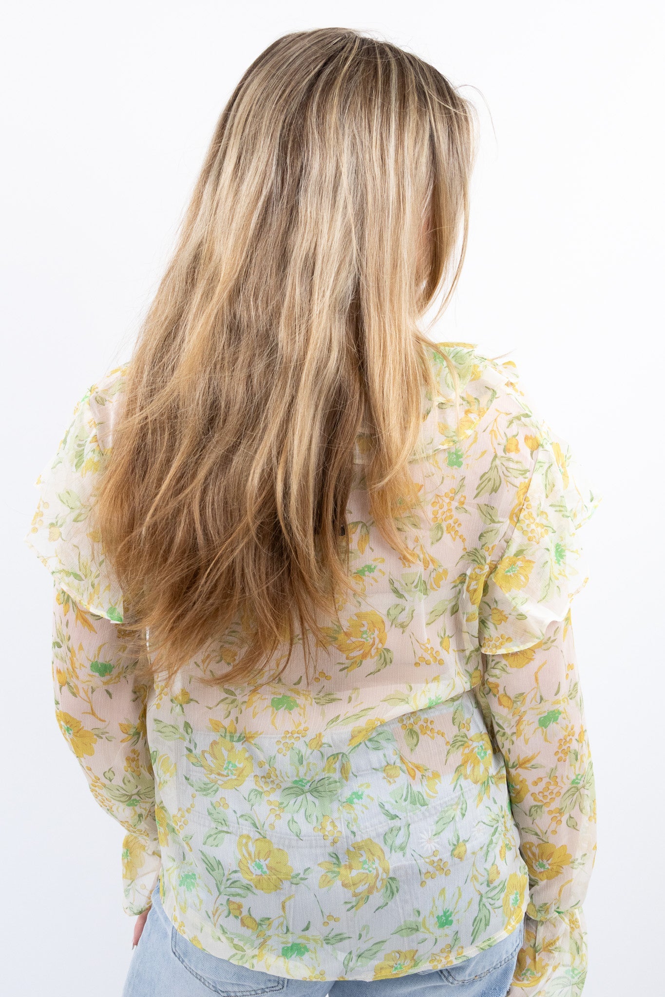 Volant Flower Bluse