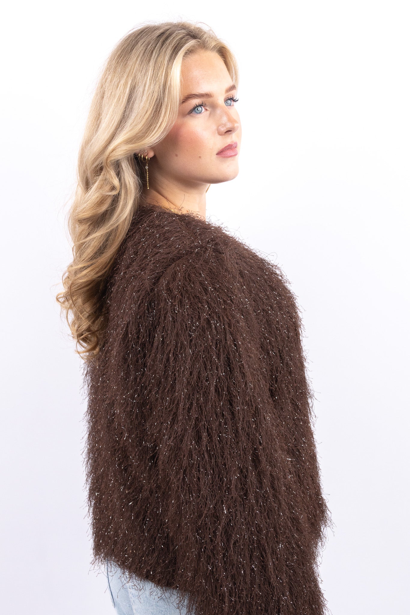 Fuzzy Glitter Jacket