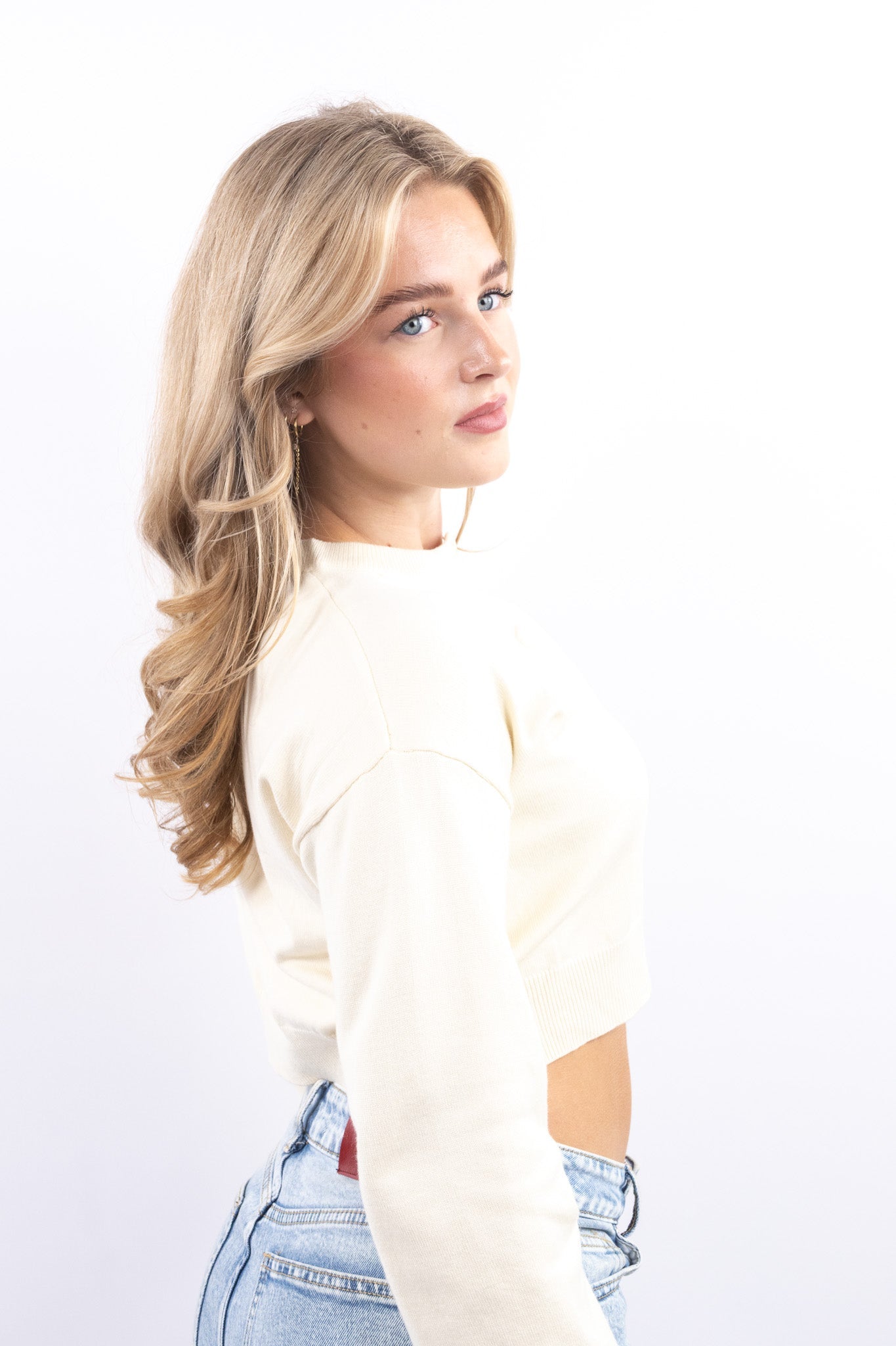 Cropped Knit Cardigan