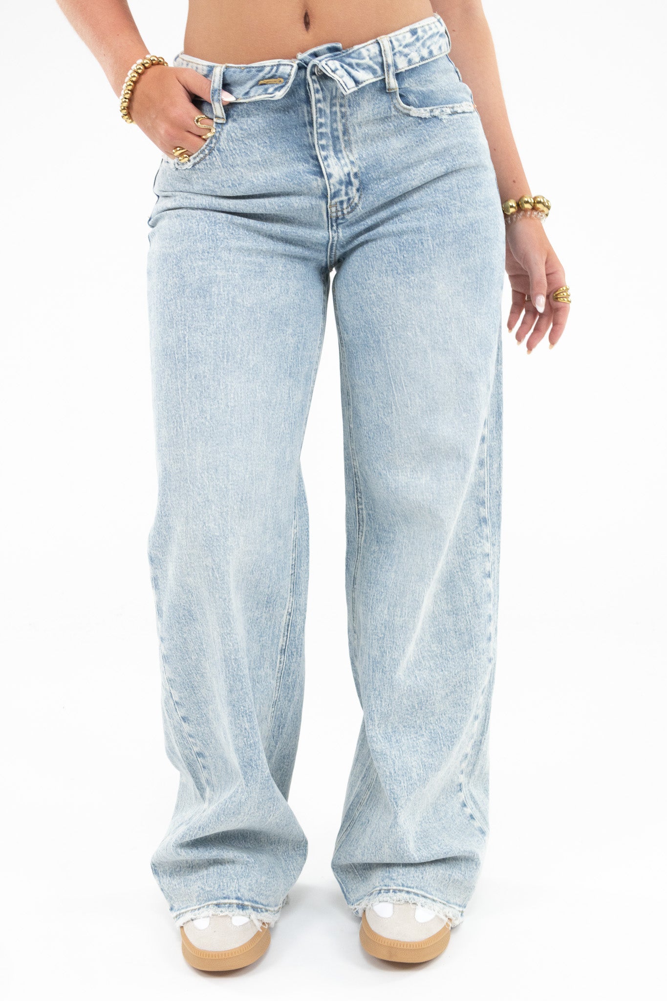 Basic Fold Over Jeans