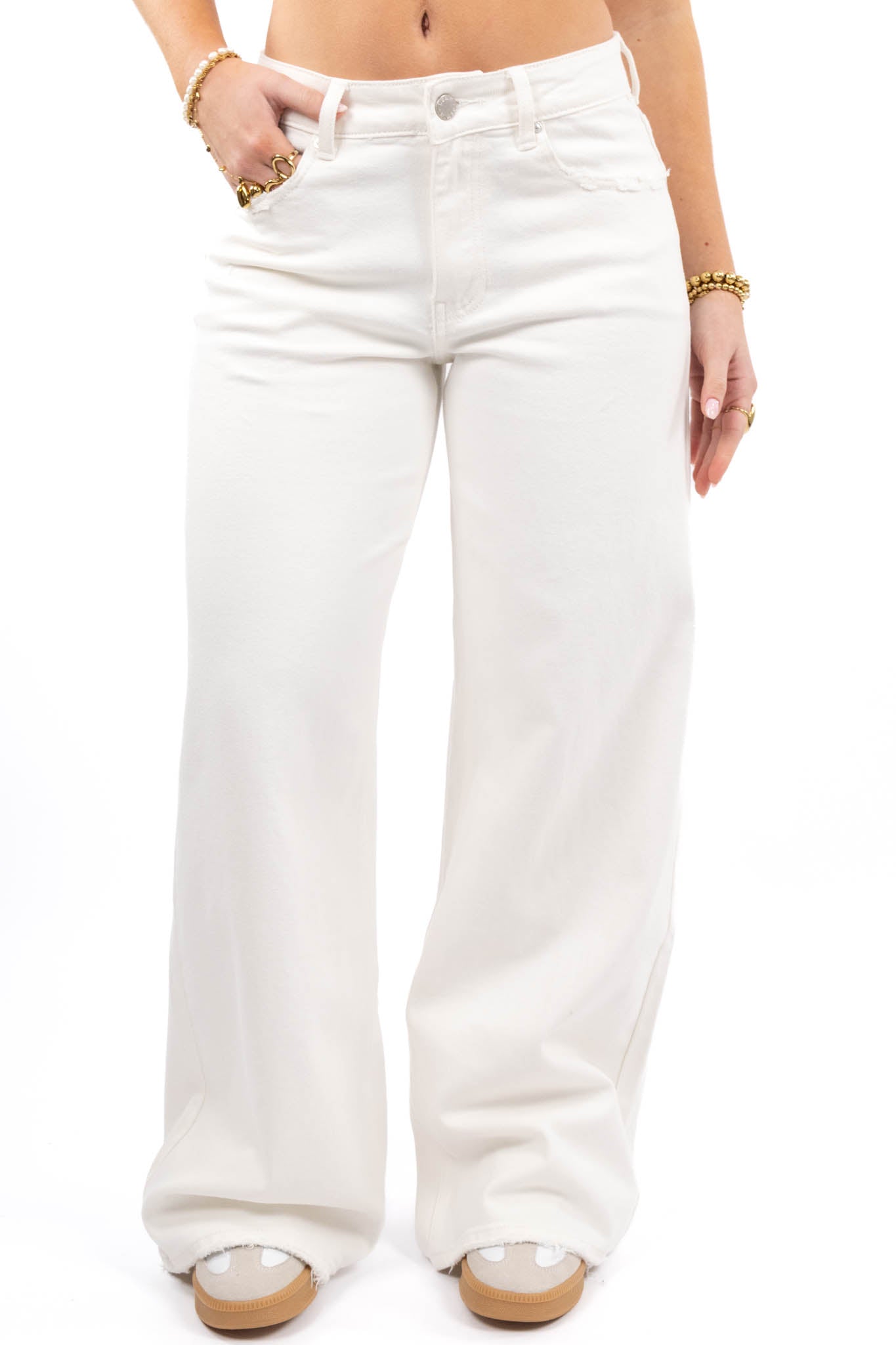 Baggy Fit Wide Jeans - Stretch