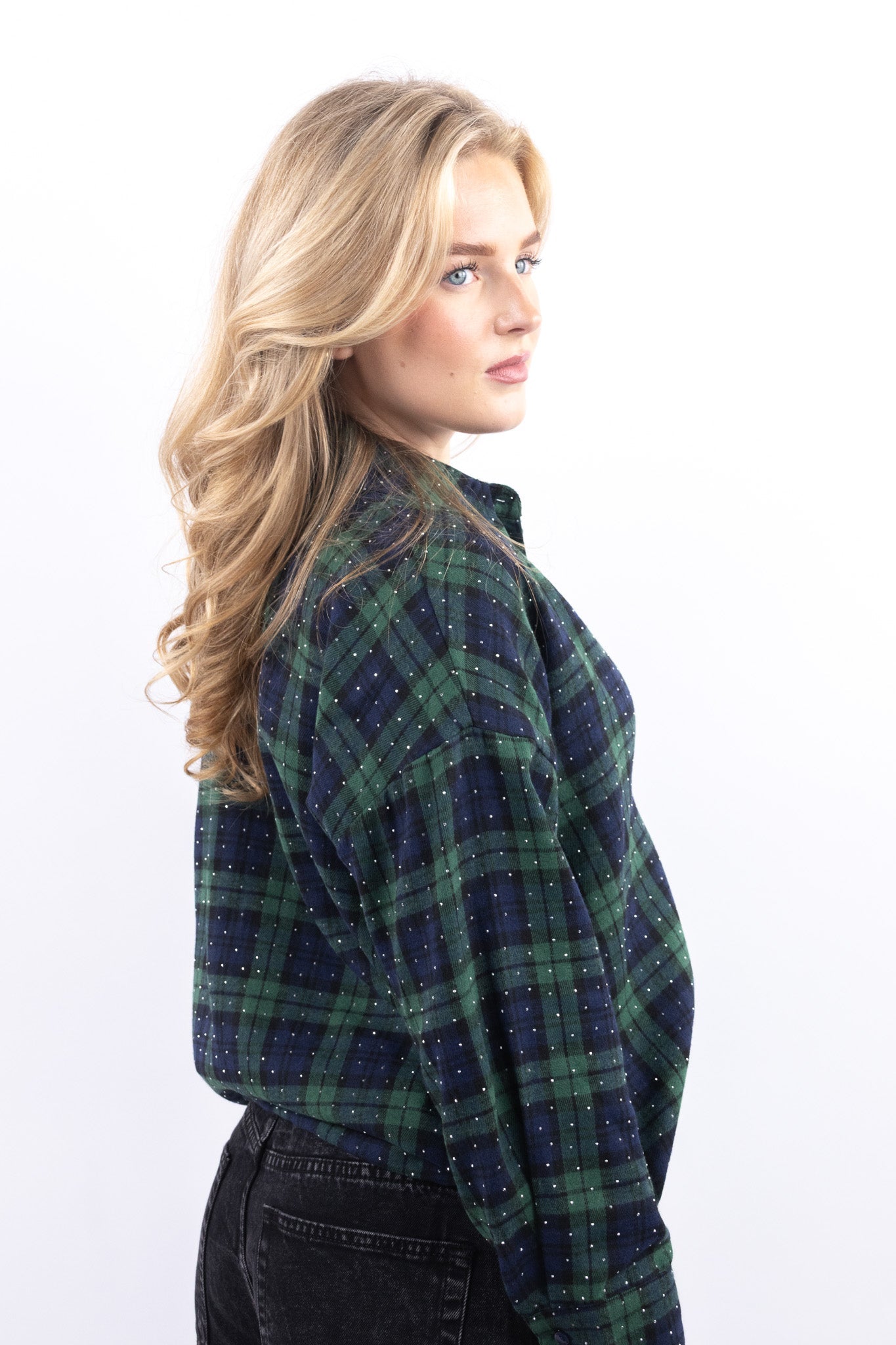 Sparkle Check Blouse