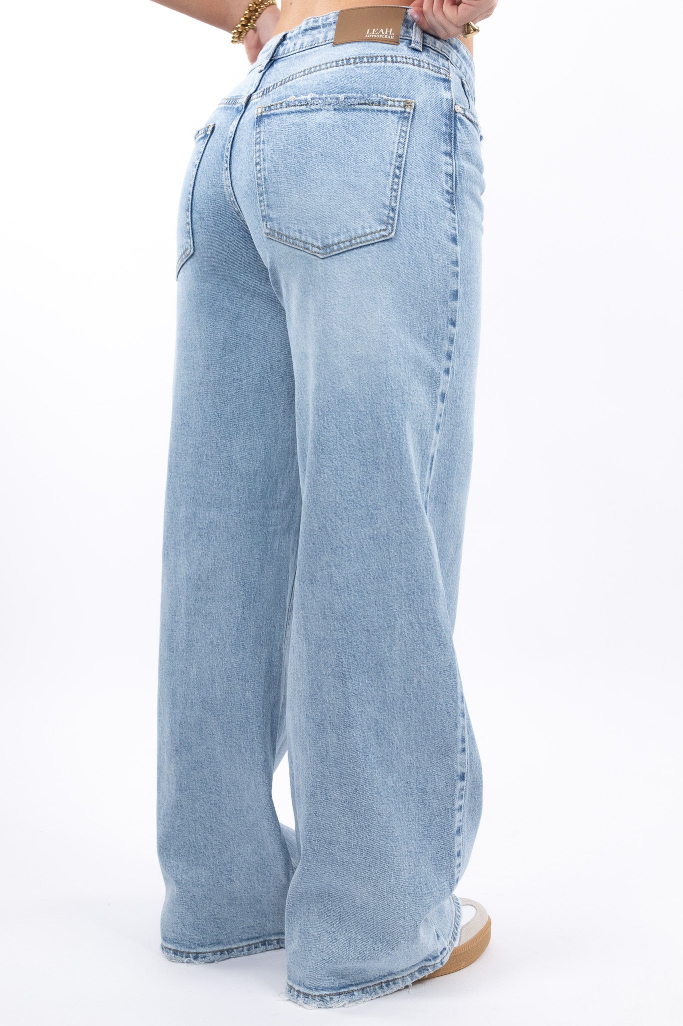 Baggy Fit Wide Jeans - Stretch